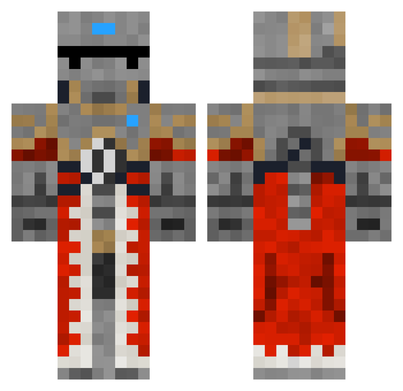 daledaledaledale Minecraft skin, front and back view