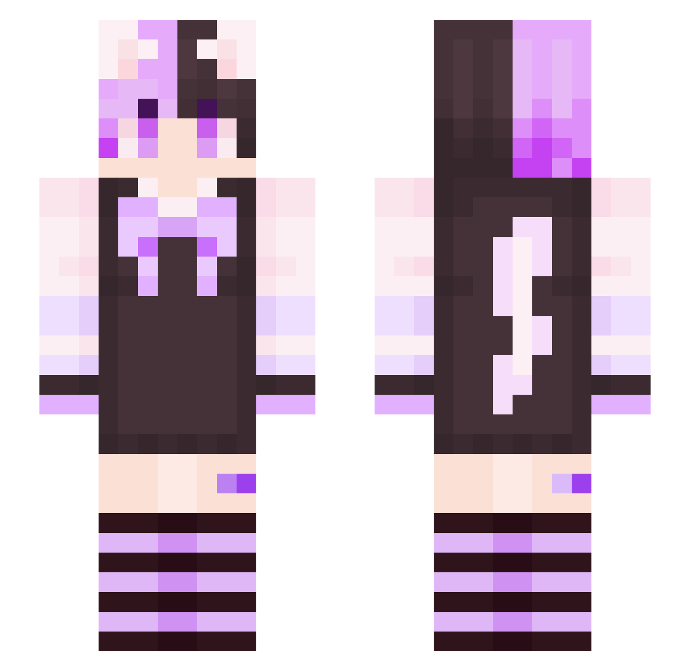Tozh_ Minecraft skin, front and back view