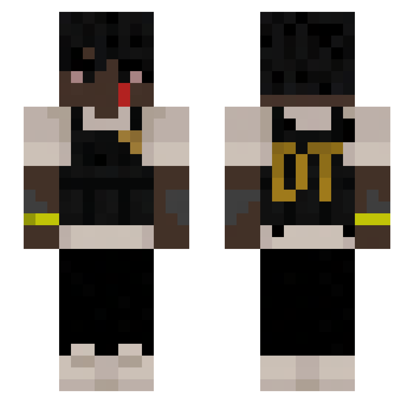 Schiefkief69 Minecraft skin, front and back view