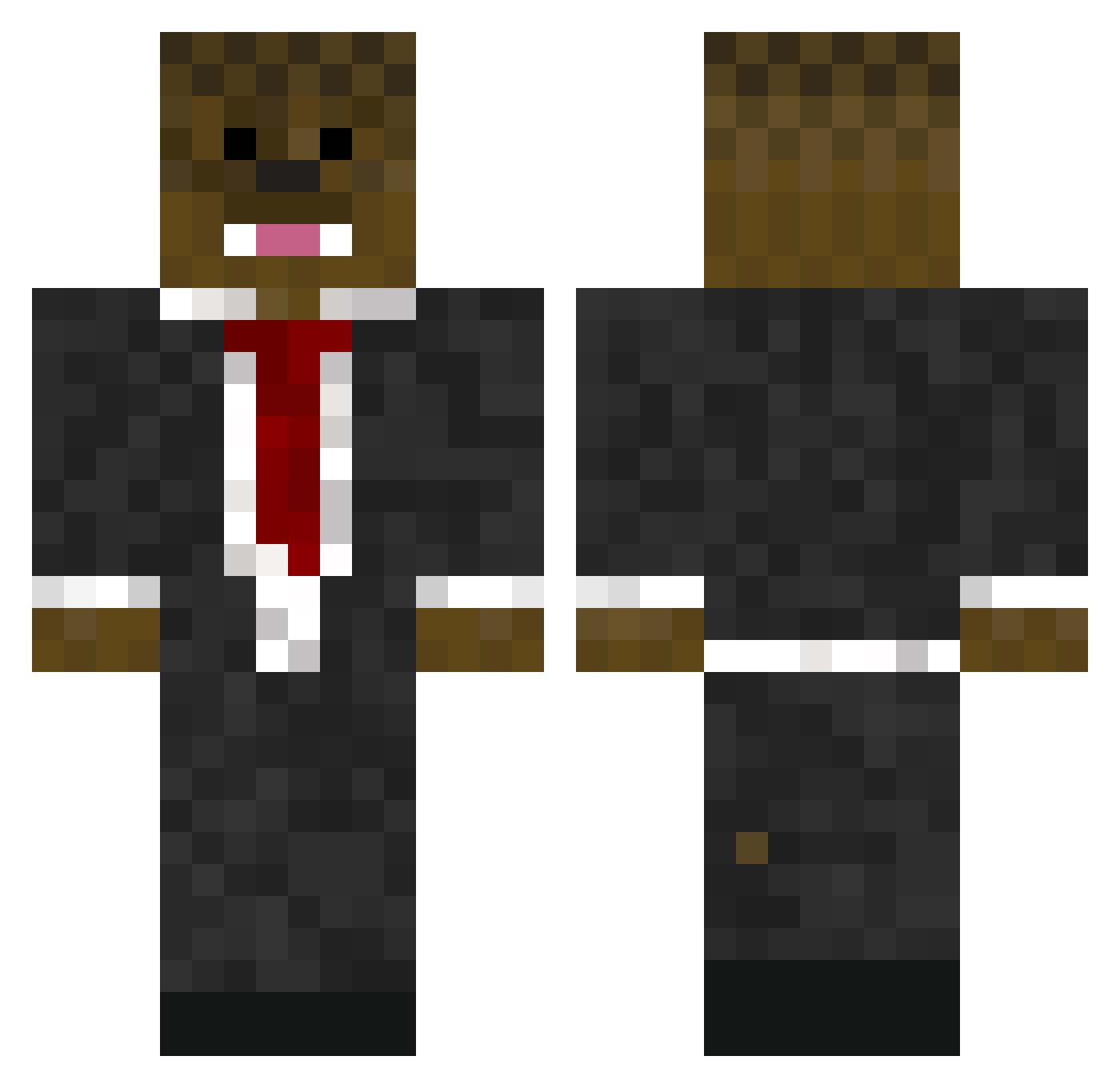 jd0gga Minecraft skin, front and back view