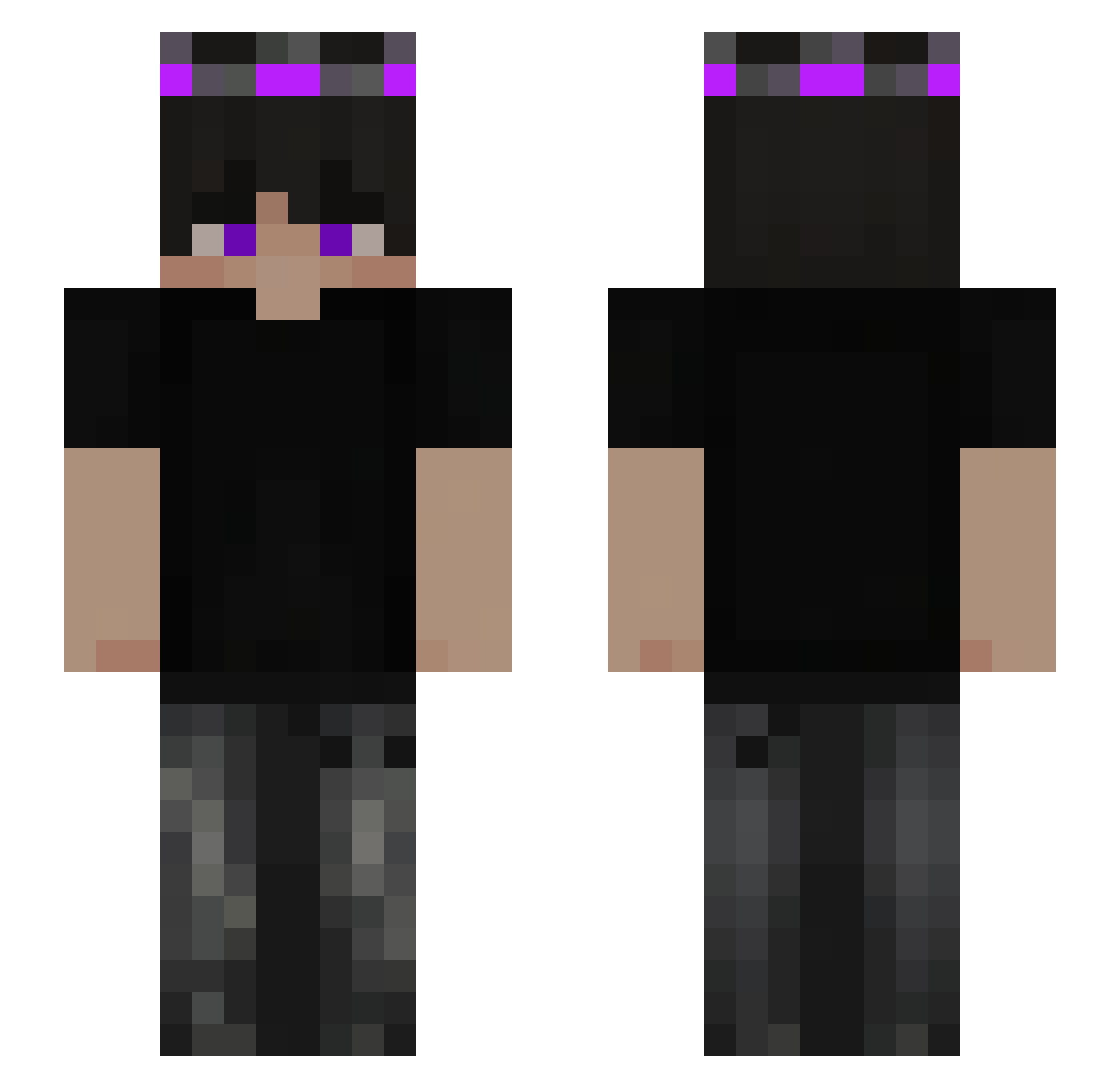 _Krytic Minecraft skin, front and back view