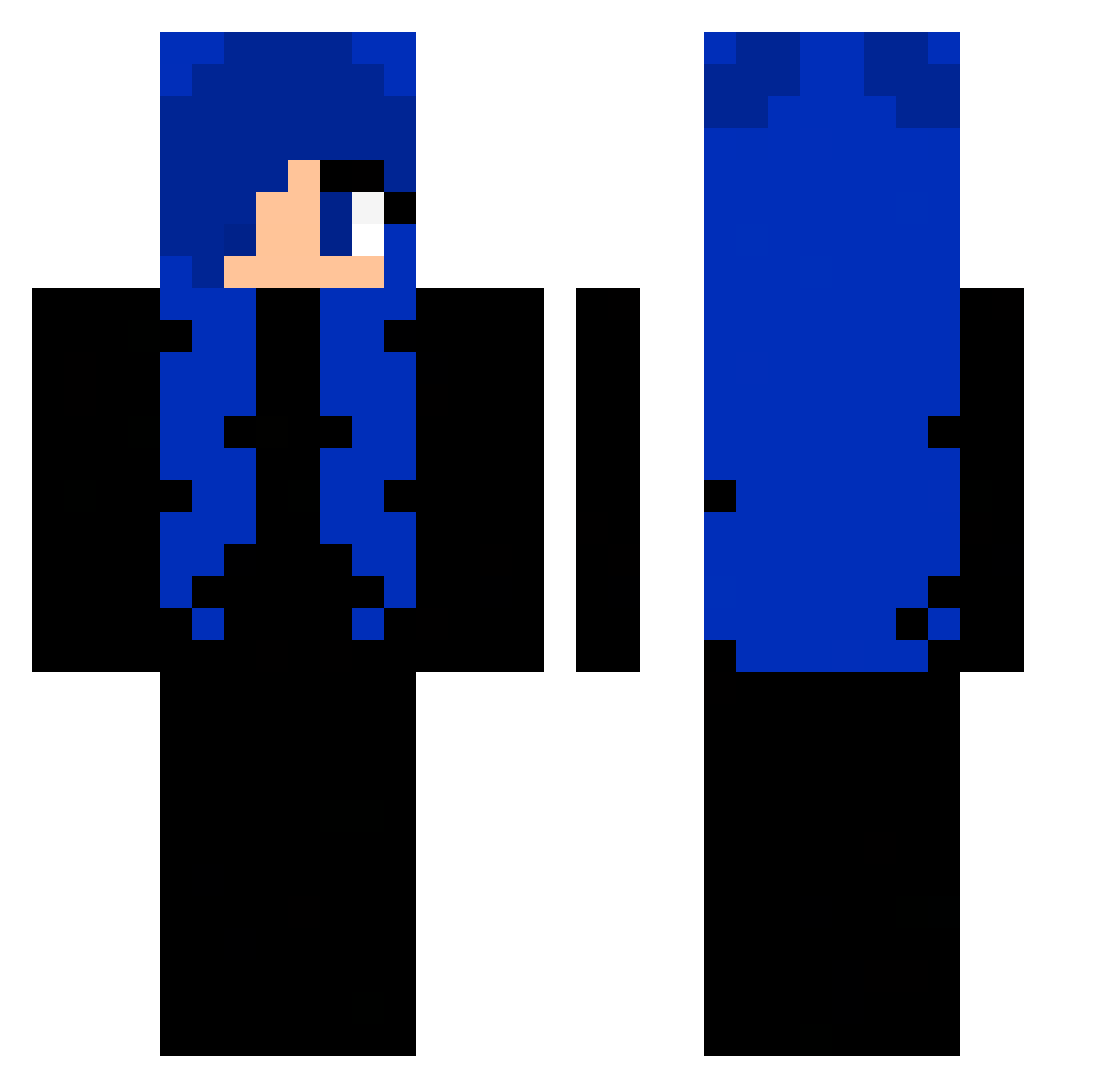 WKYC Minecraft skin, front and back view