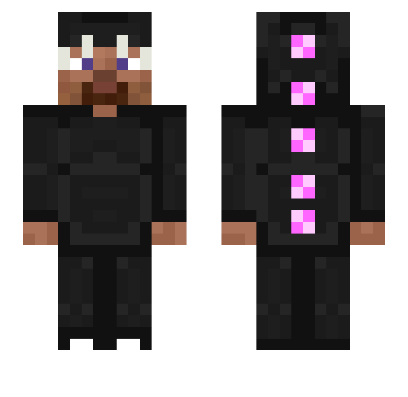 KrazyKev_ Minecraft skin, front and back view