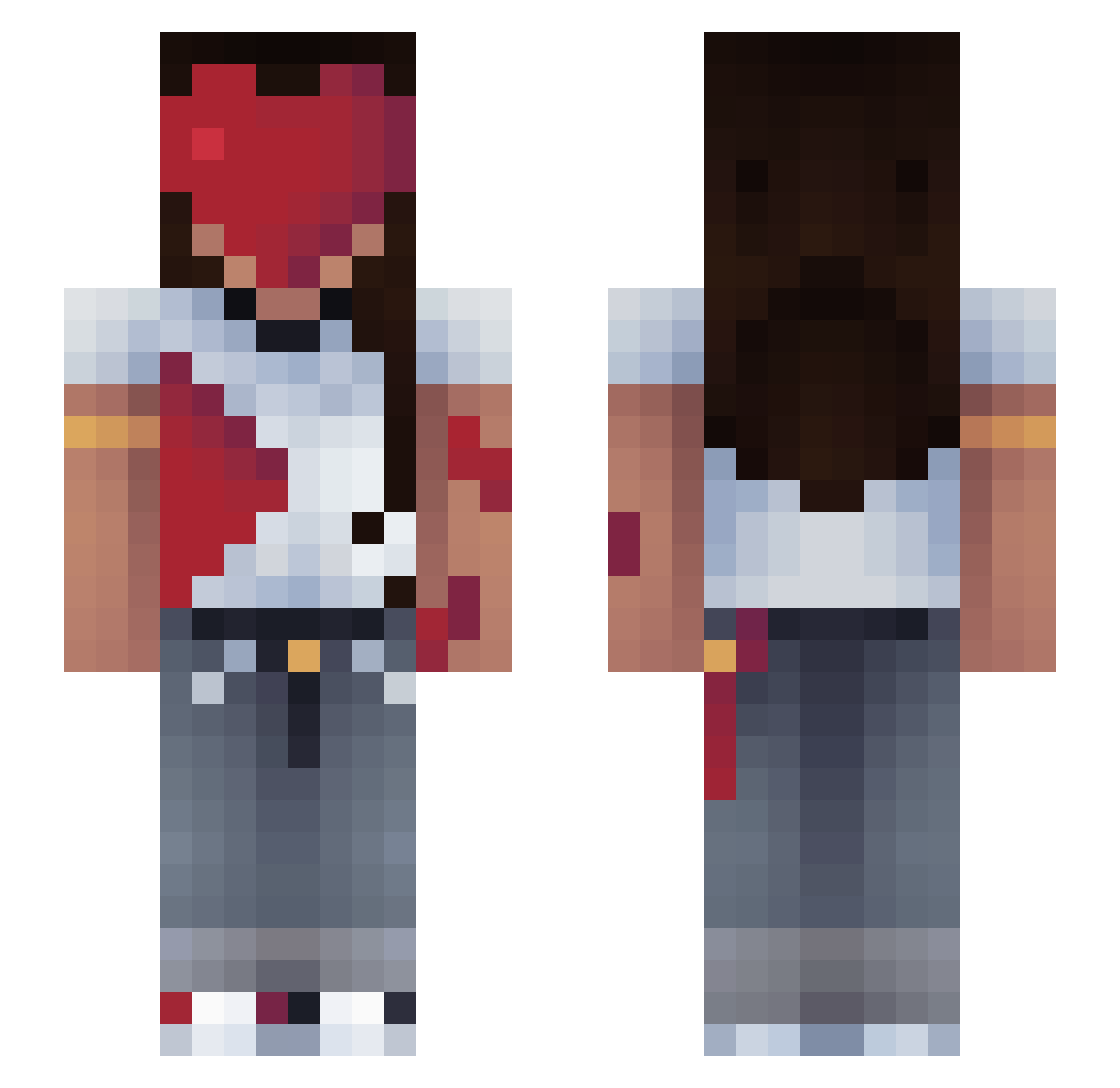o636o Minecraft skin, front and back view