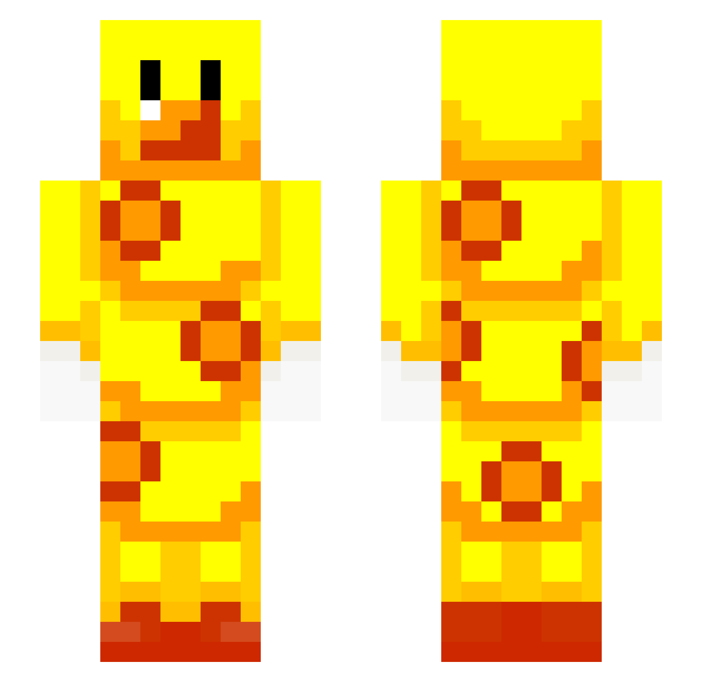 CobsterCob Minecraft skin, front and back view