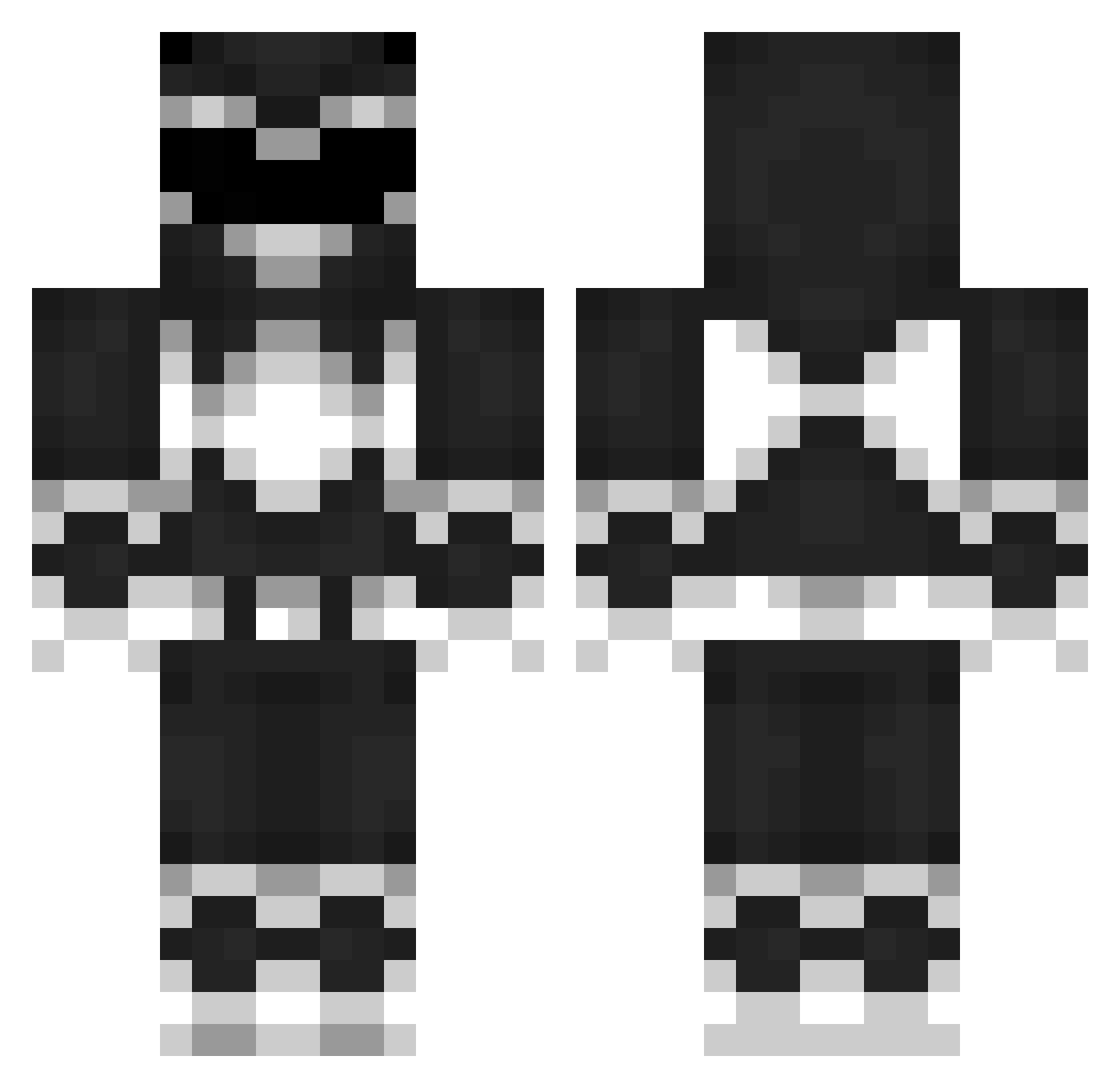 clos Minecraft skin, front and back view