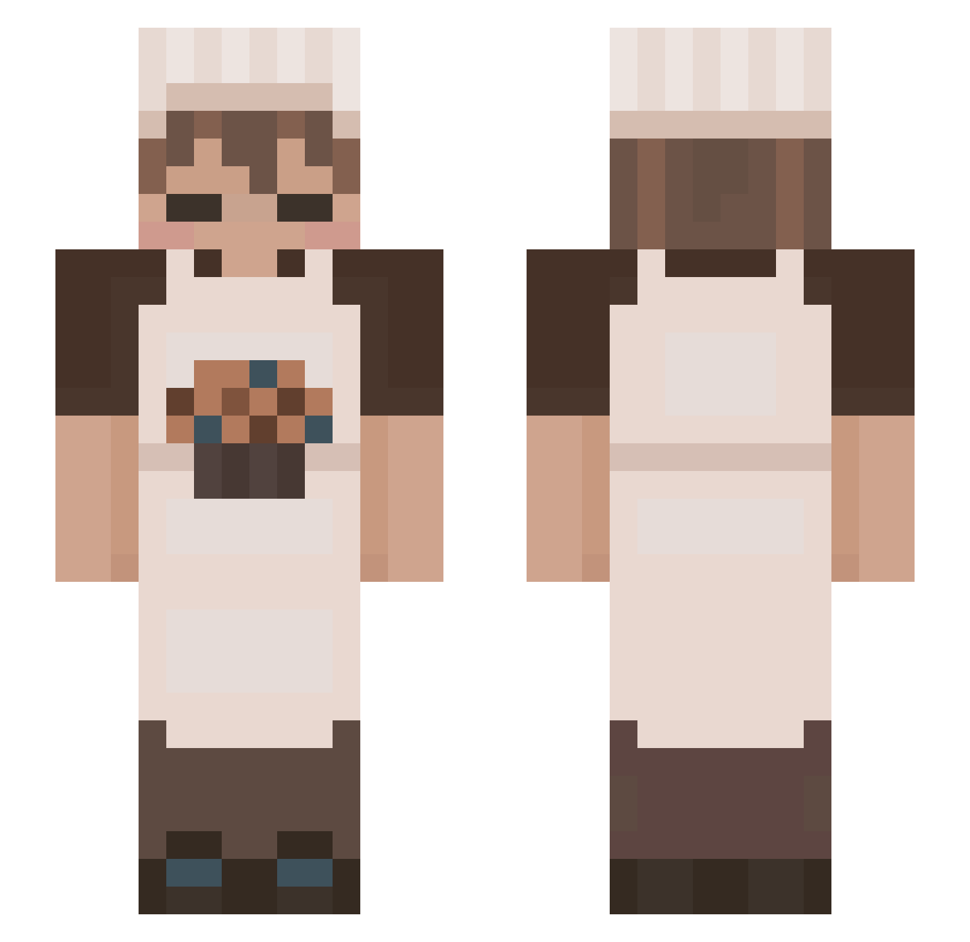 hank062408 Minecraft skin, front and back view