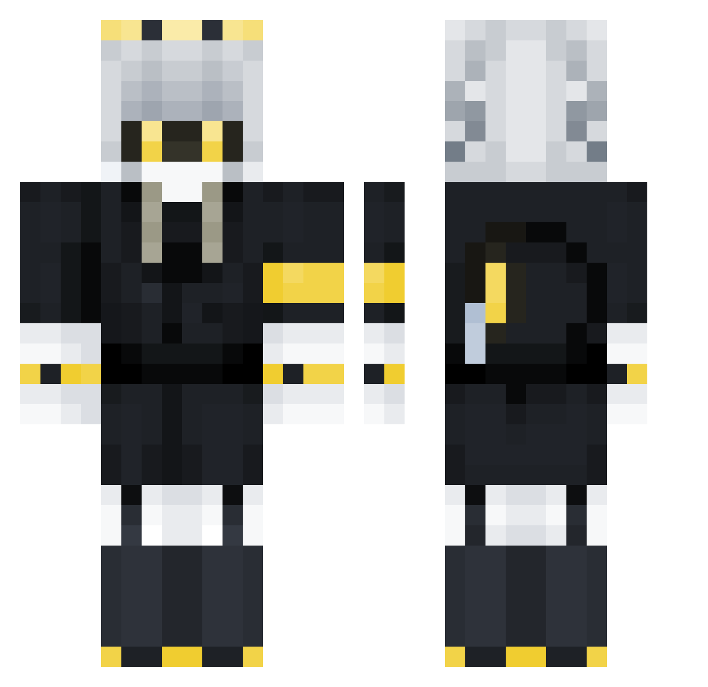adek20gamer Minecraft skin, front and back view