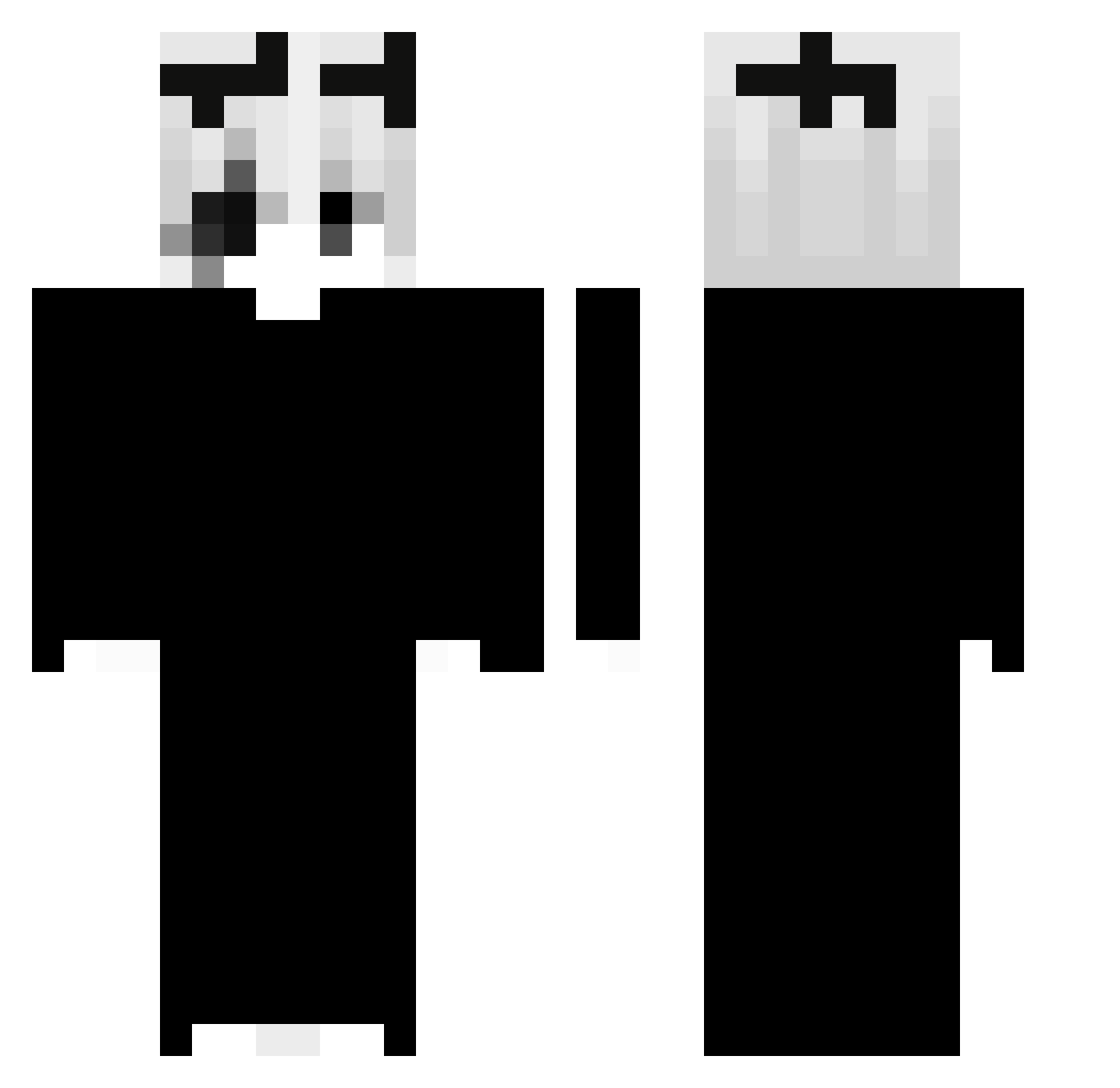 Reloxzz Minecraft skin, front and back view