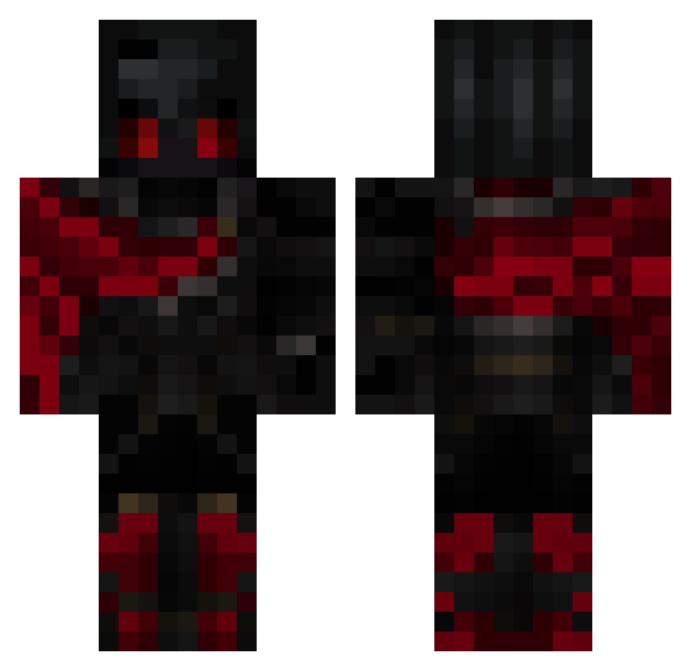 Ezarton Minecraft skin, front and back view