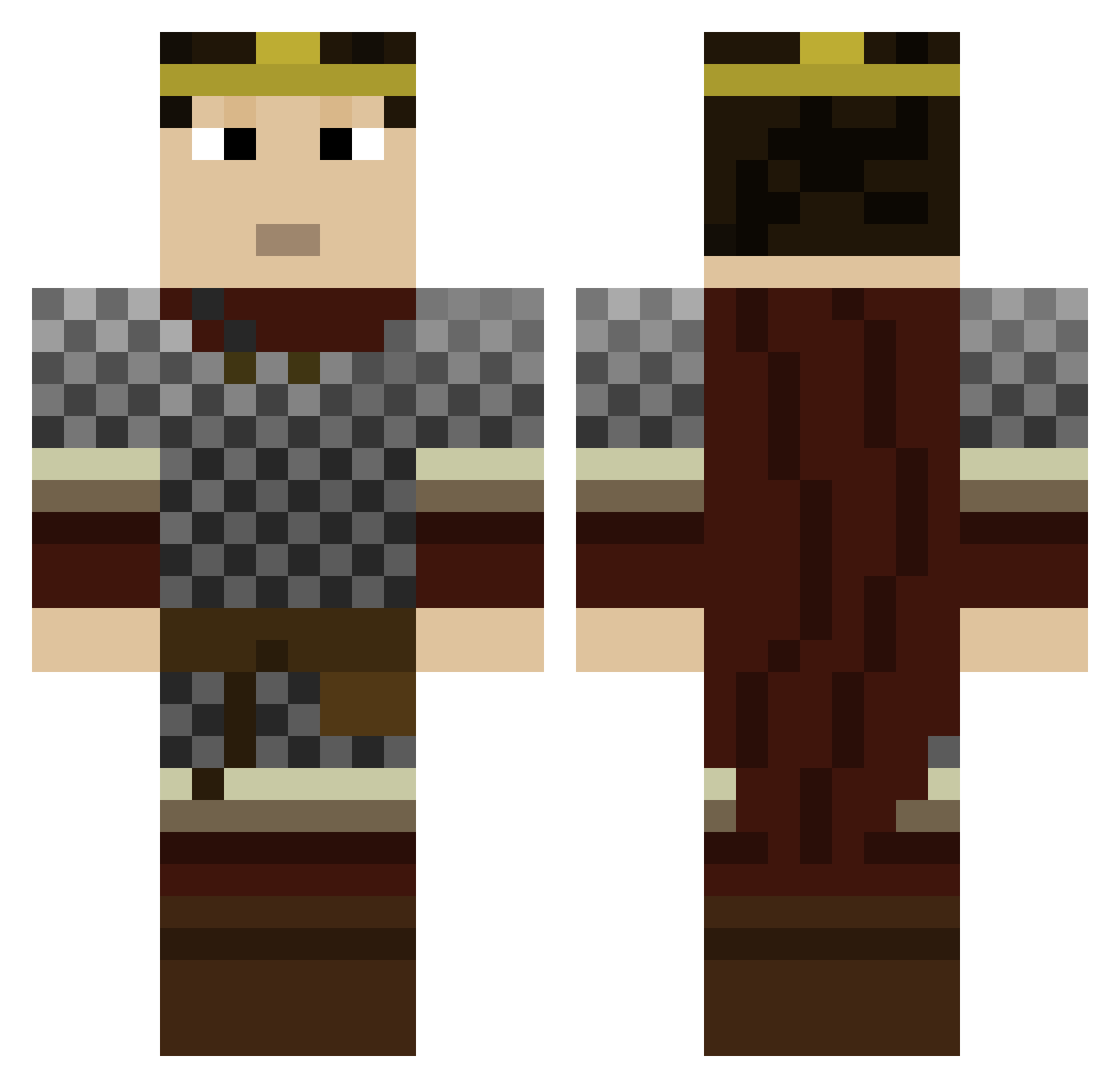 darkexx4 Minecraft skin, front and back view
