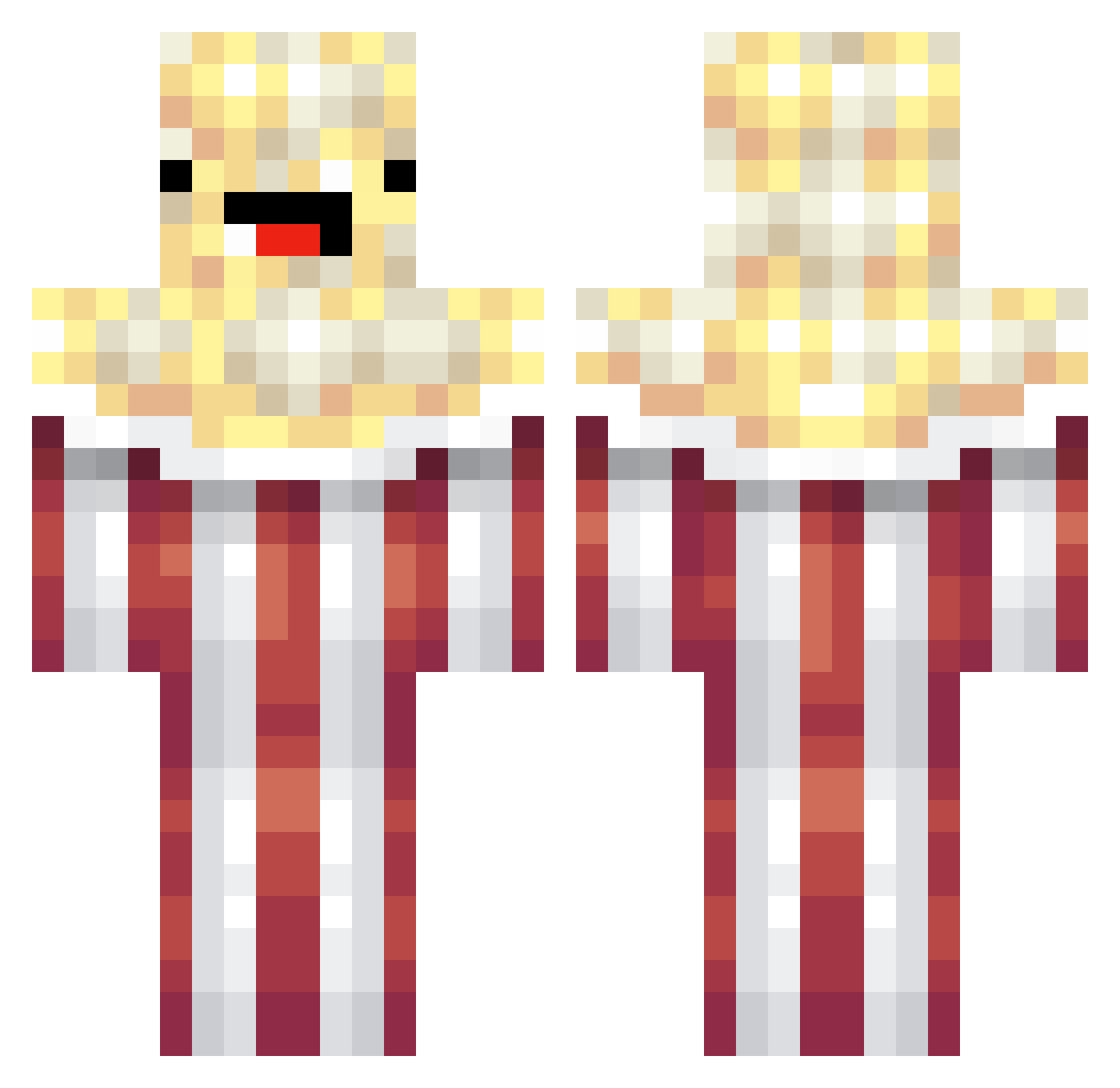 Magic_Yorio Minecraft skin, front and back view