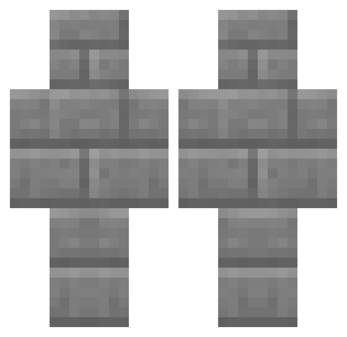 creeperjw12 Minecraft skin, front and back view