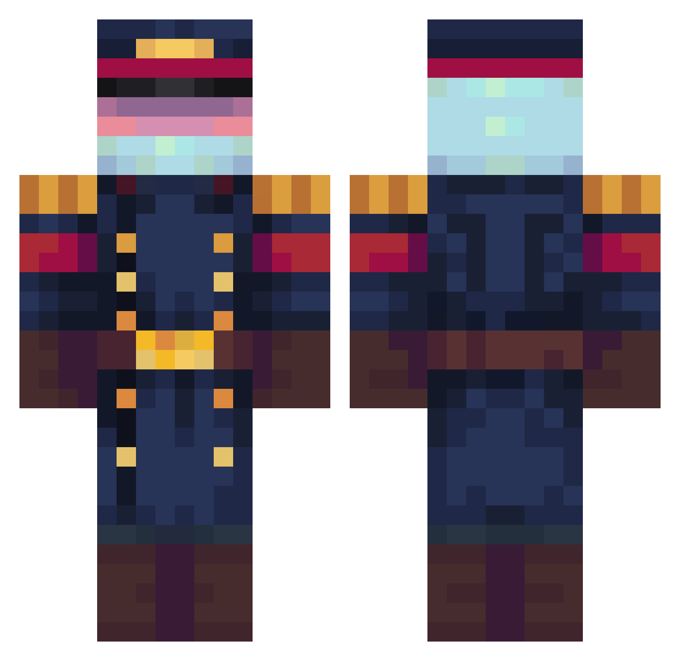 Z_Plane Minecraft skin, front and back view