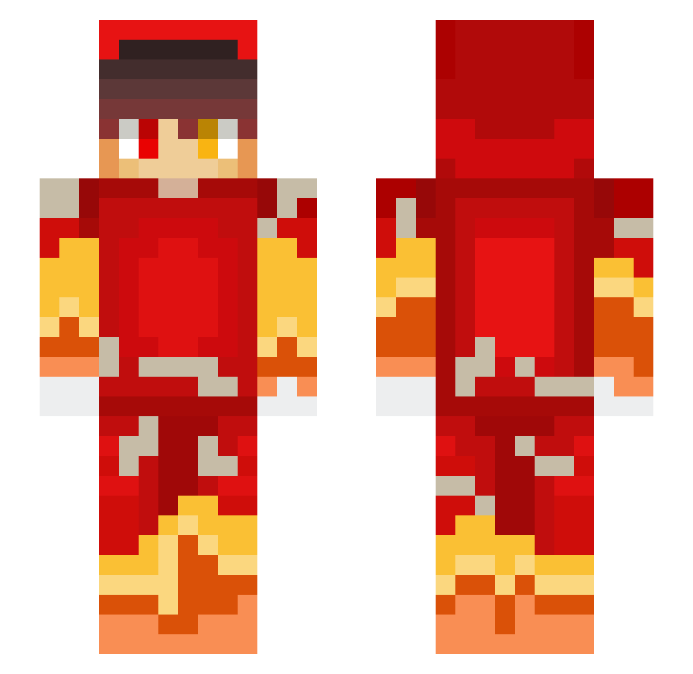 Dream050618 Minecraft skin, front and back view