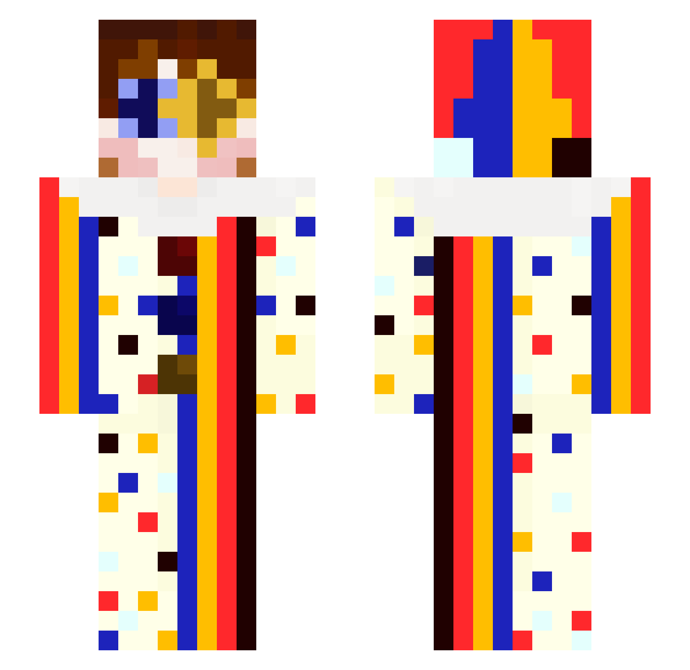 Purplellama1101 Minecraft skin, front and back view
