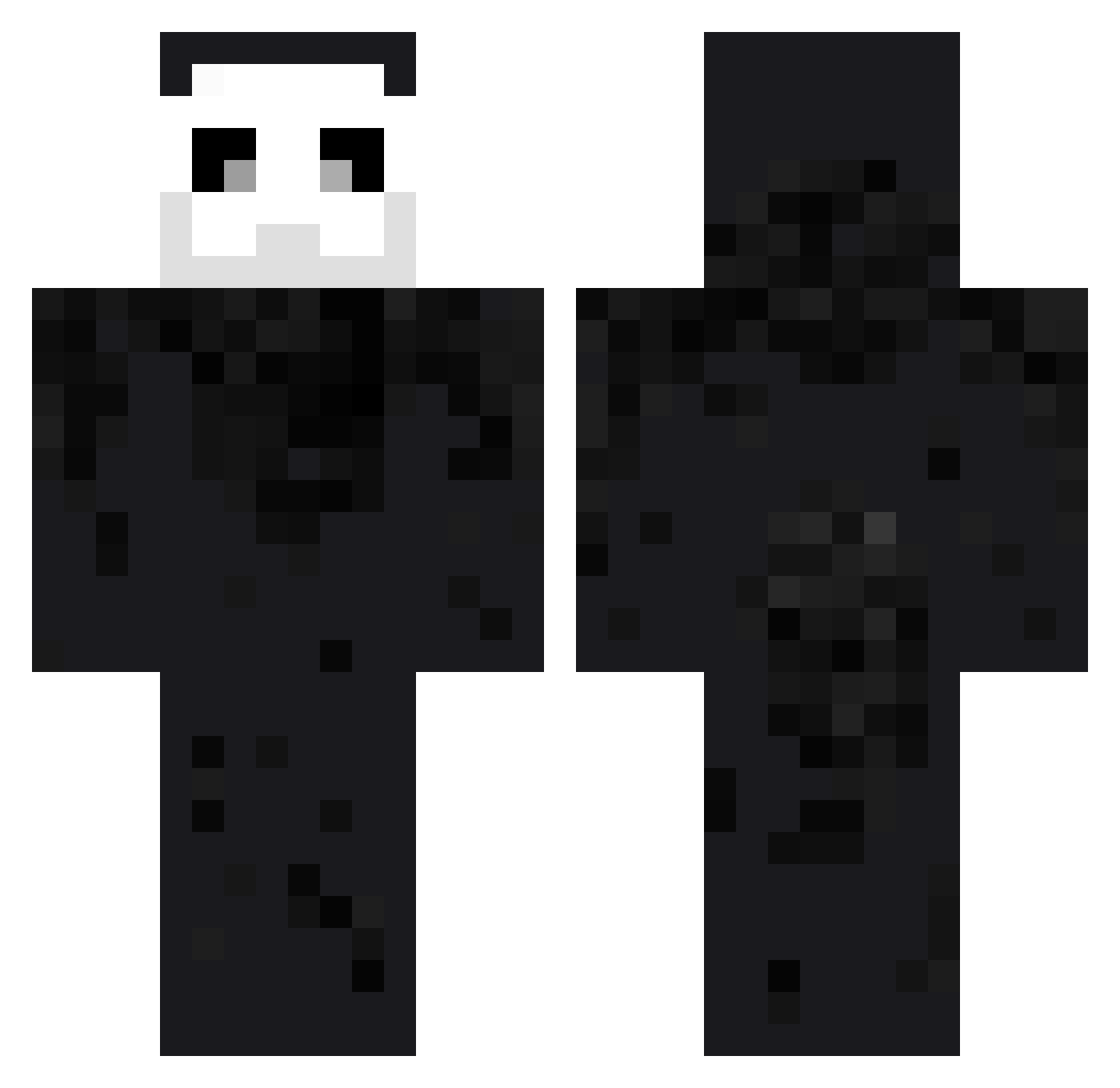 TheZersal Minecraft skin, front and back view