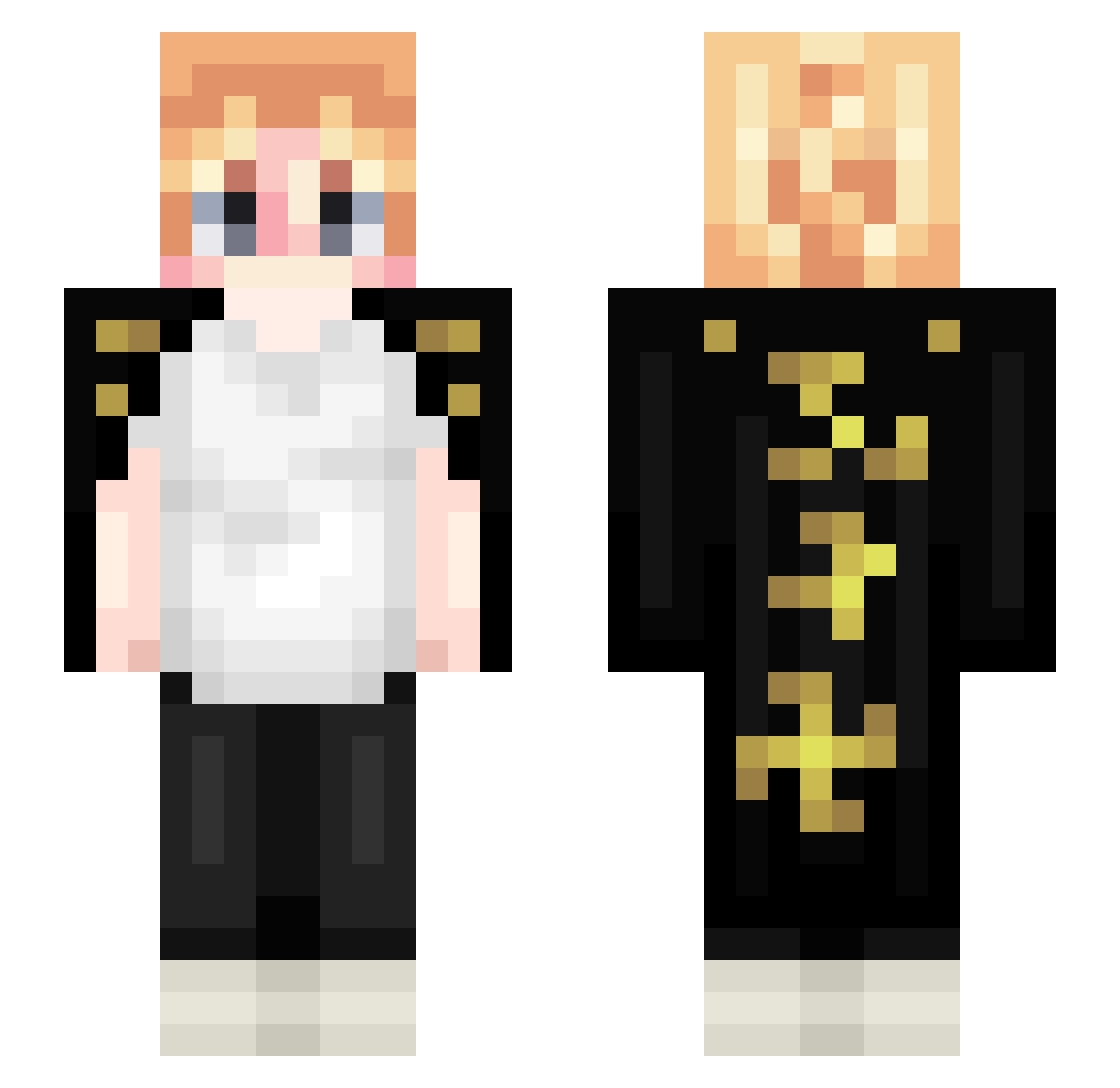 erzengel Minecraft skin, front and back view