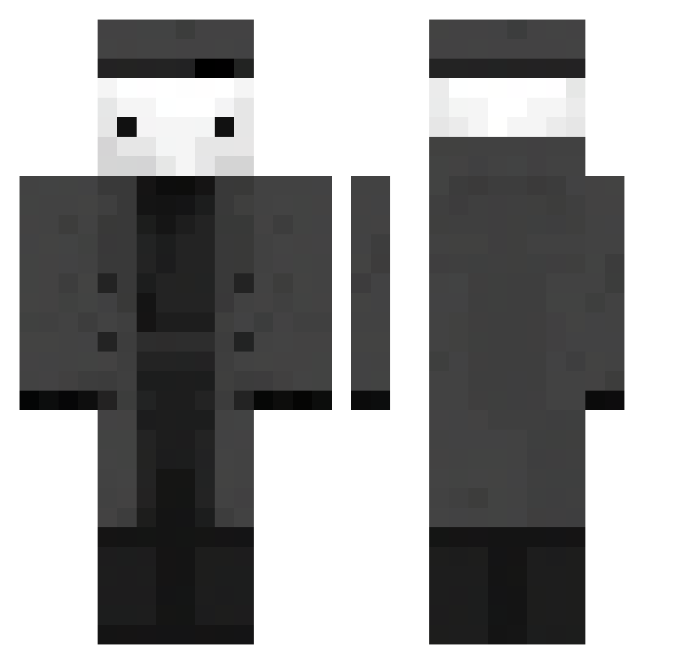 TioChili Minecraft skin, front and back view