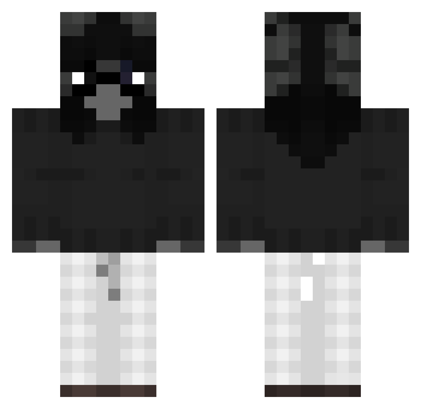 Ruuc Minecraft skin, front and back view