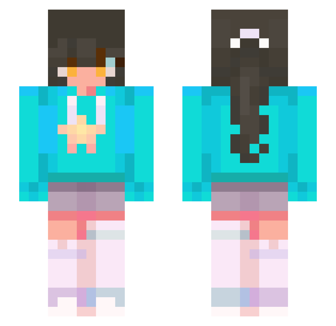 BanditoGT Minecraft skin, front and back view