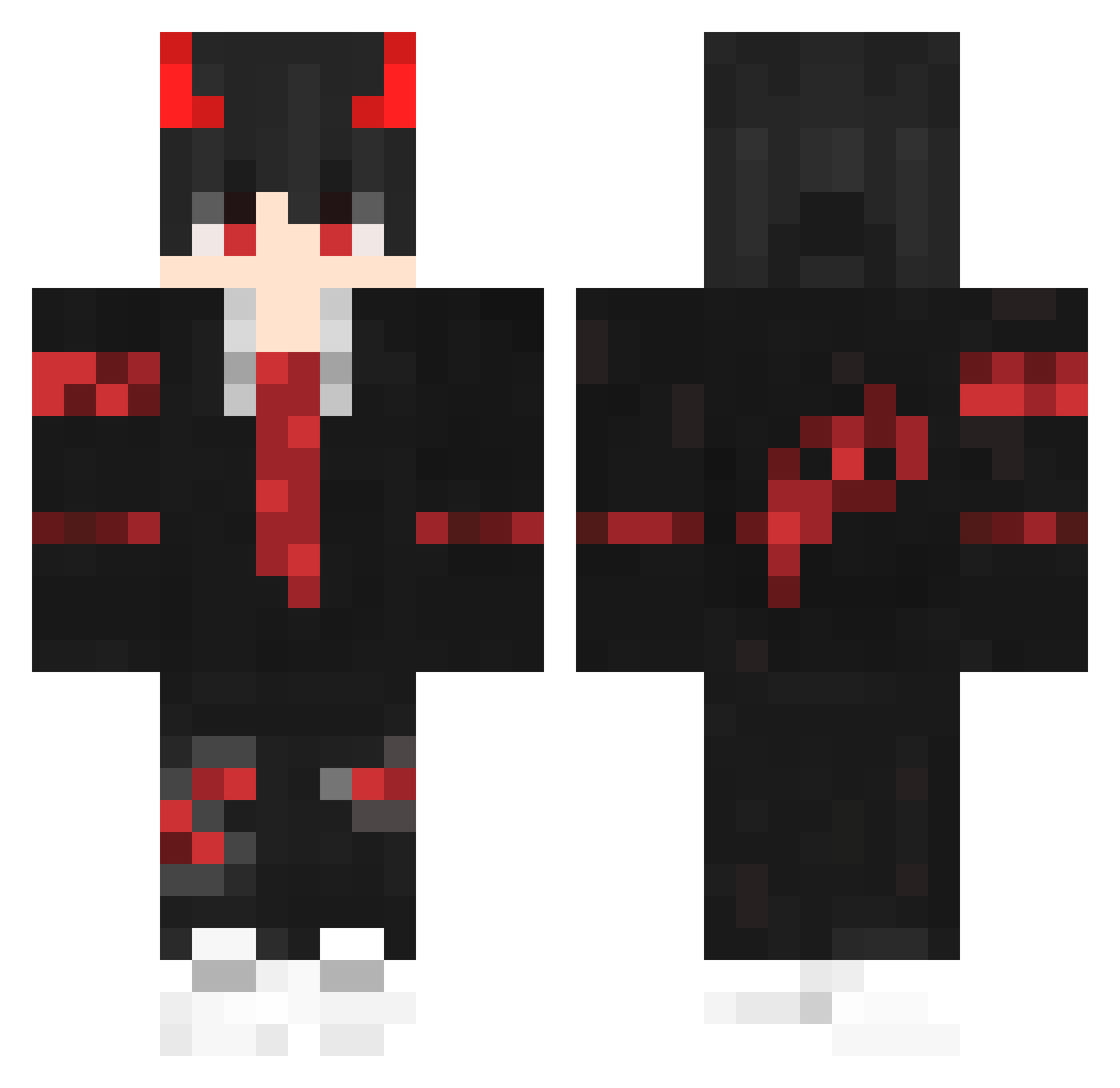 Gelformaster Minecraft skin, front and back view