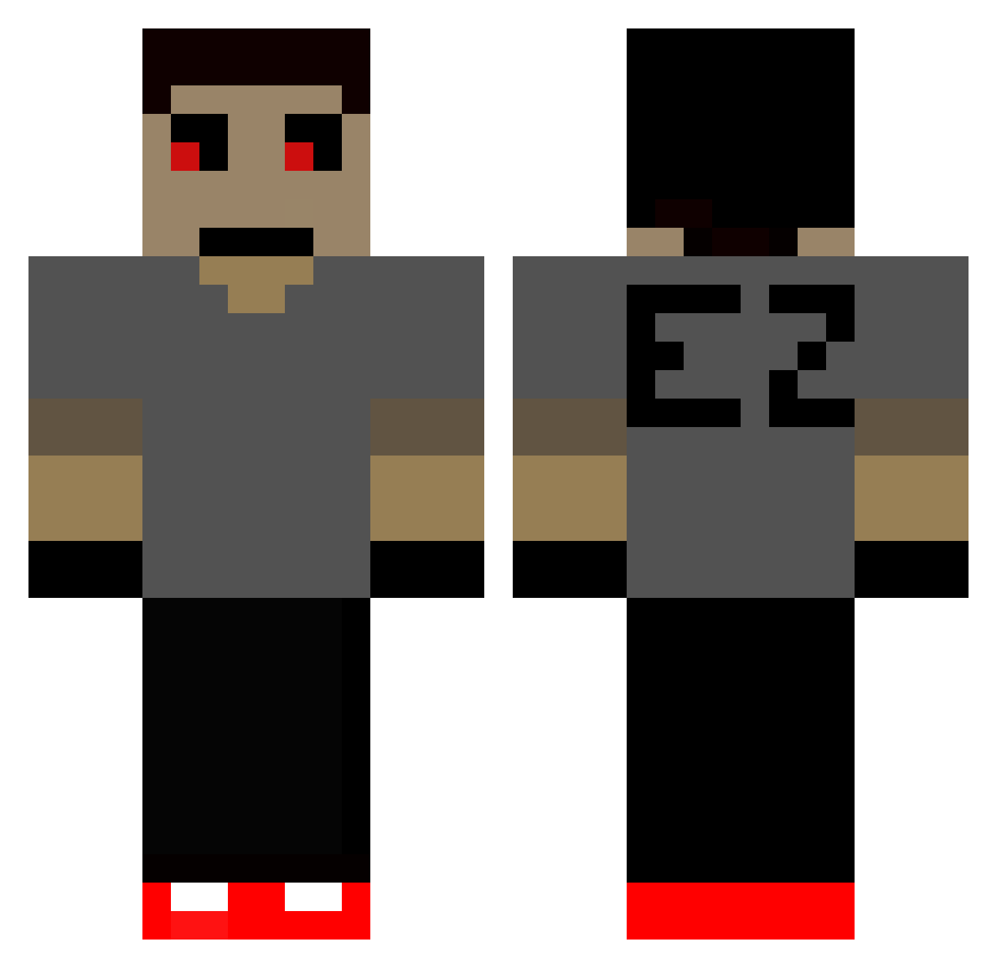 BenjaminPavlon Minecraft skin, front and back view