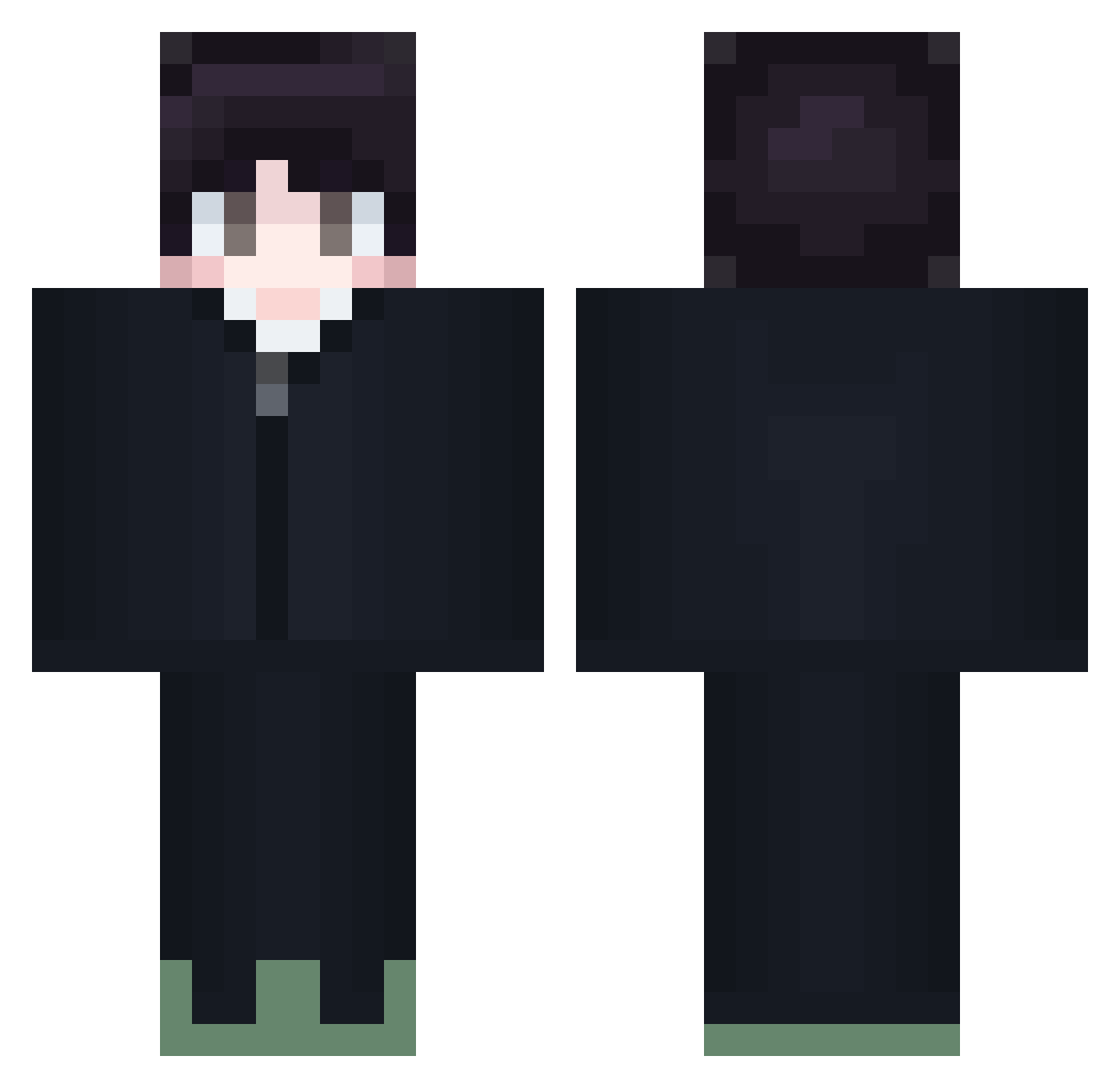 EOVND Minecraft skin, front and back view