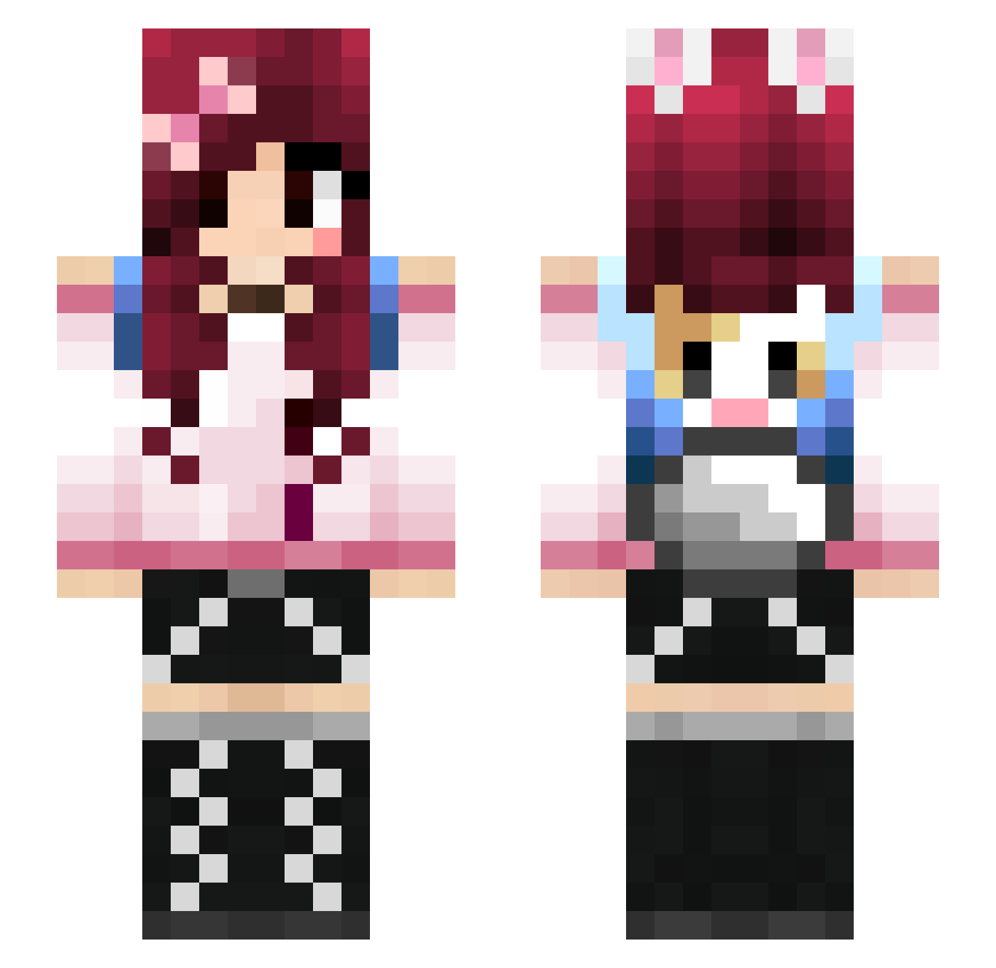 IgnizX1 Minecraft skin, front and back view