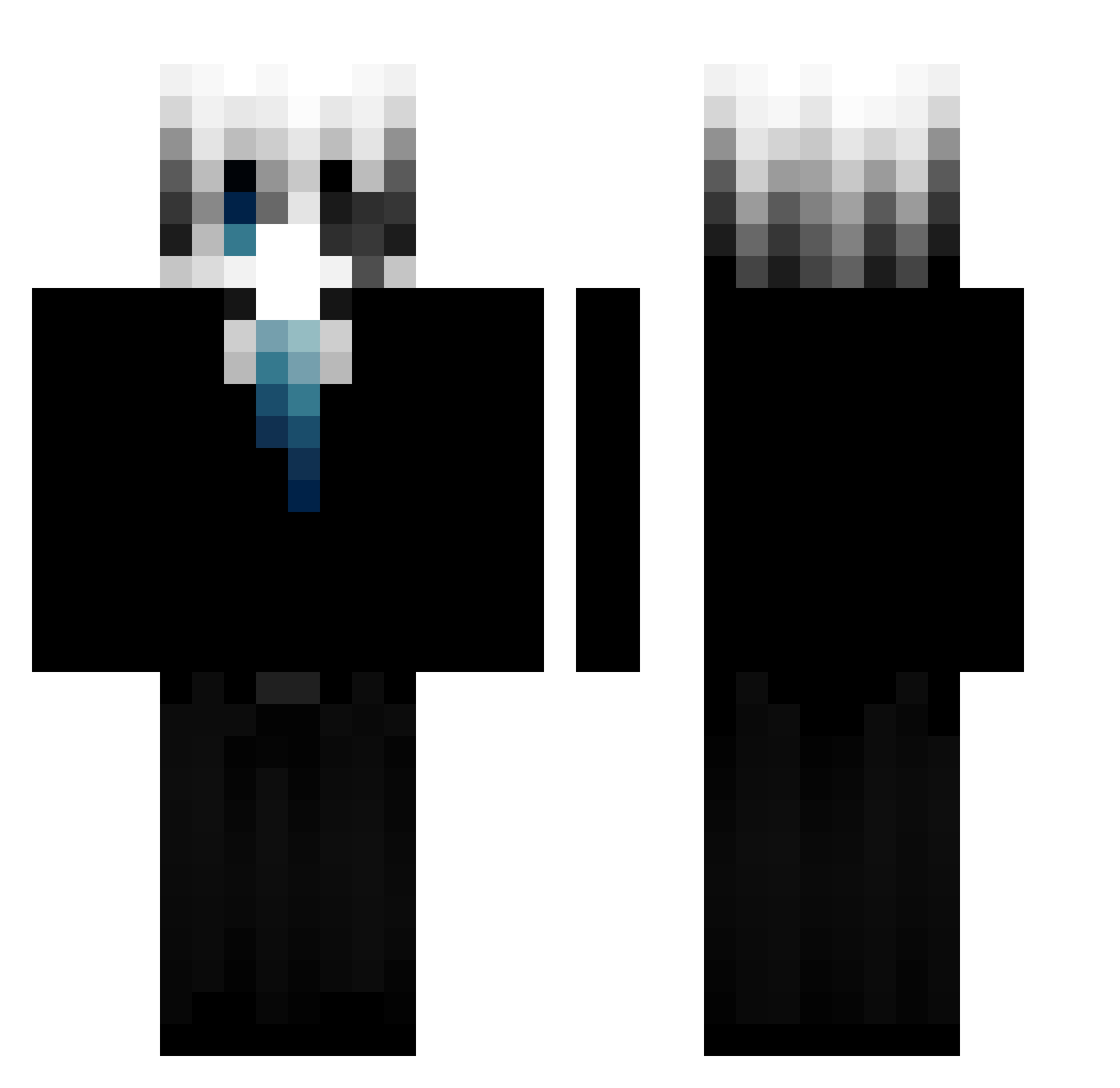 Zyrrean1 Minecraft skin, front and back view