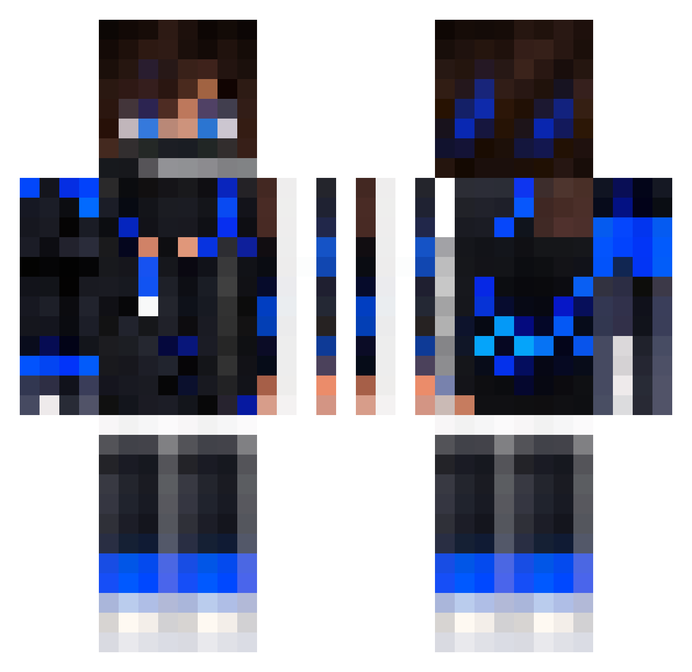 itzsweat Minecraft skin, front and back view