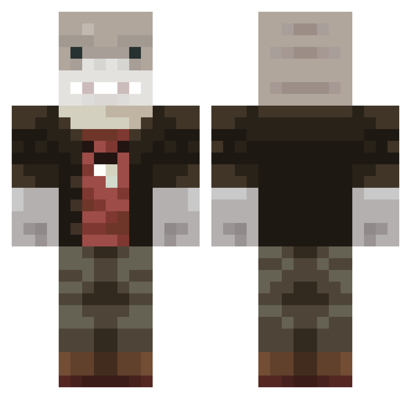 APGTHEBEST Minecraft skin, front and back view