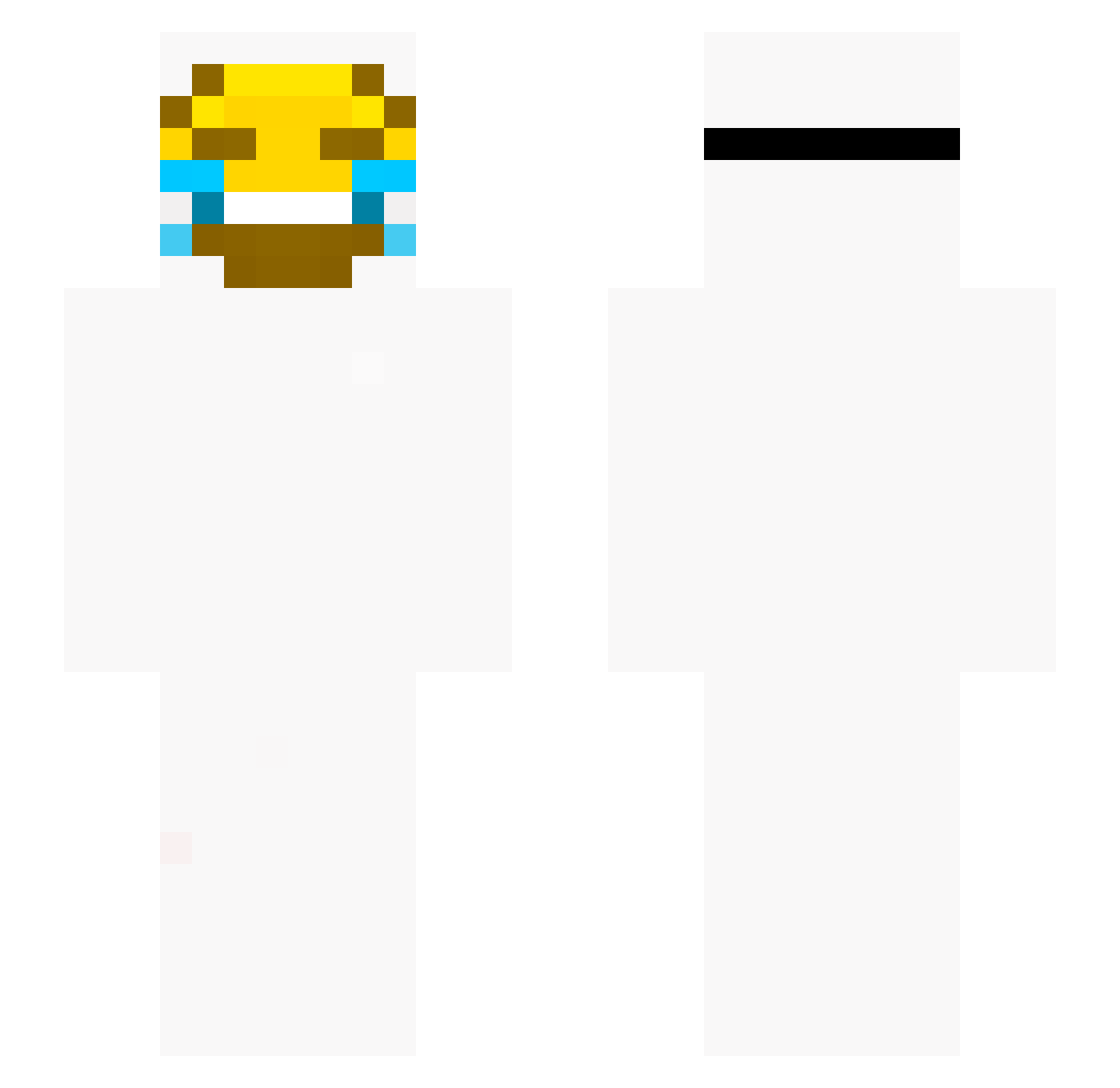 Evilgrinn Minecraft skin, front and back view