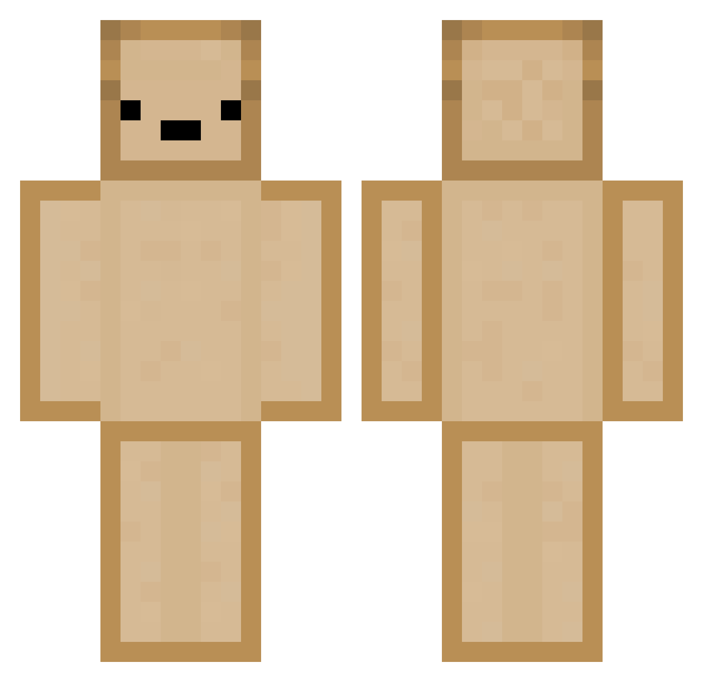 YTBreadMC Minecraft skin, front and back view
