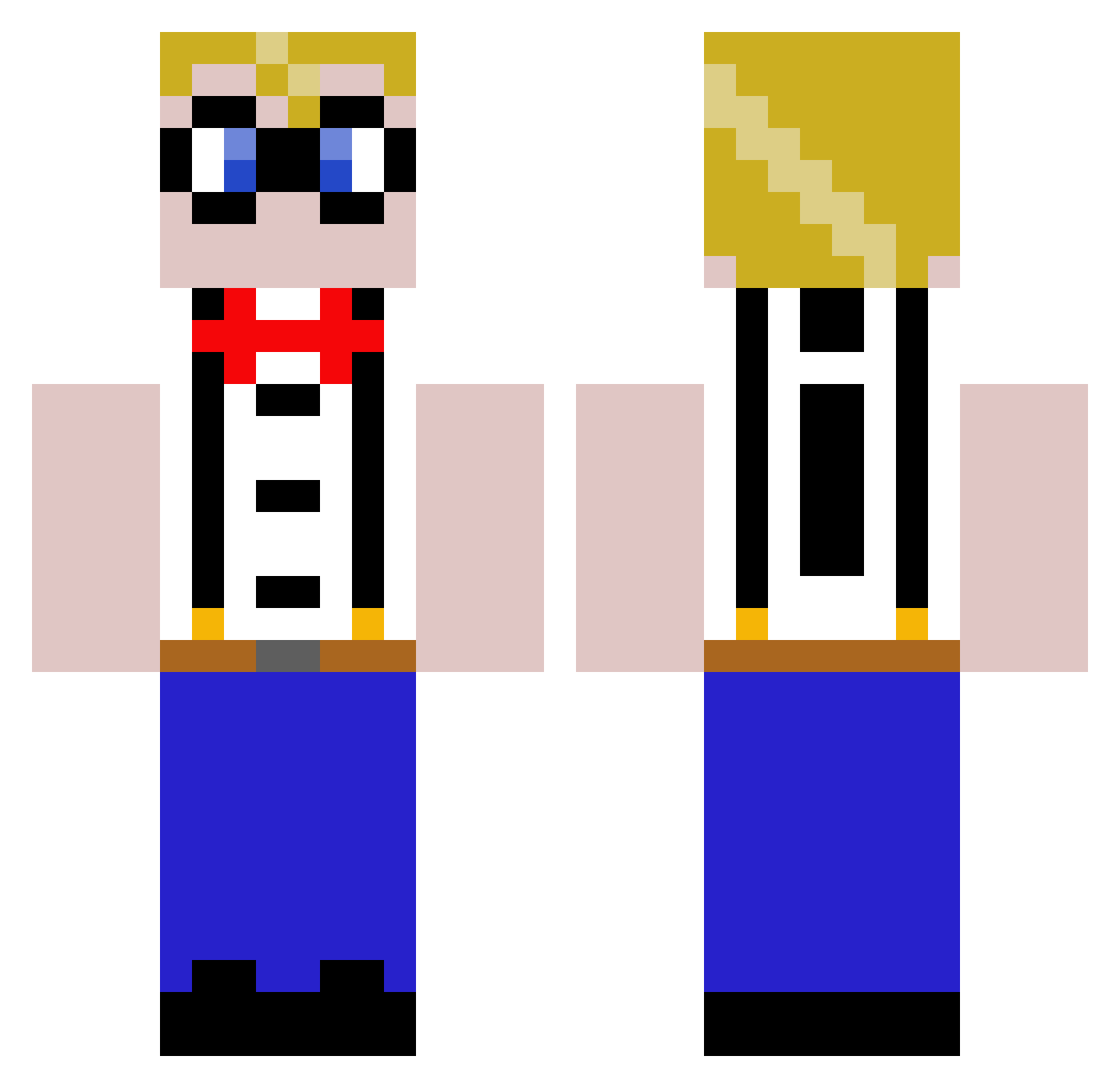 Stealthdozer1 Minecraft skin, front and back view
