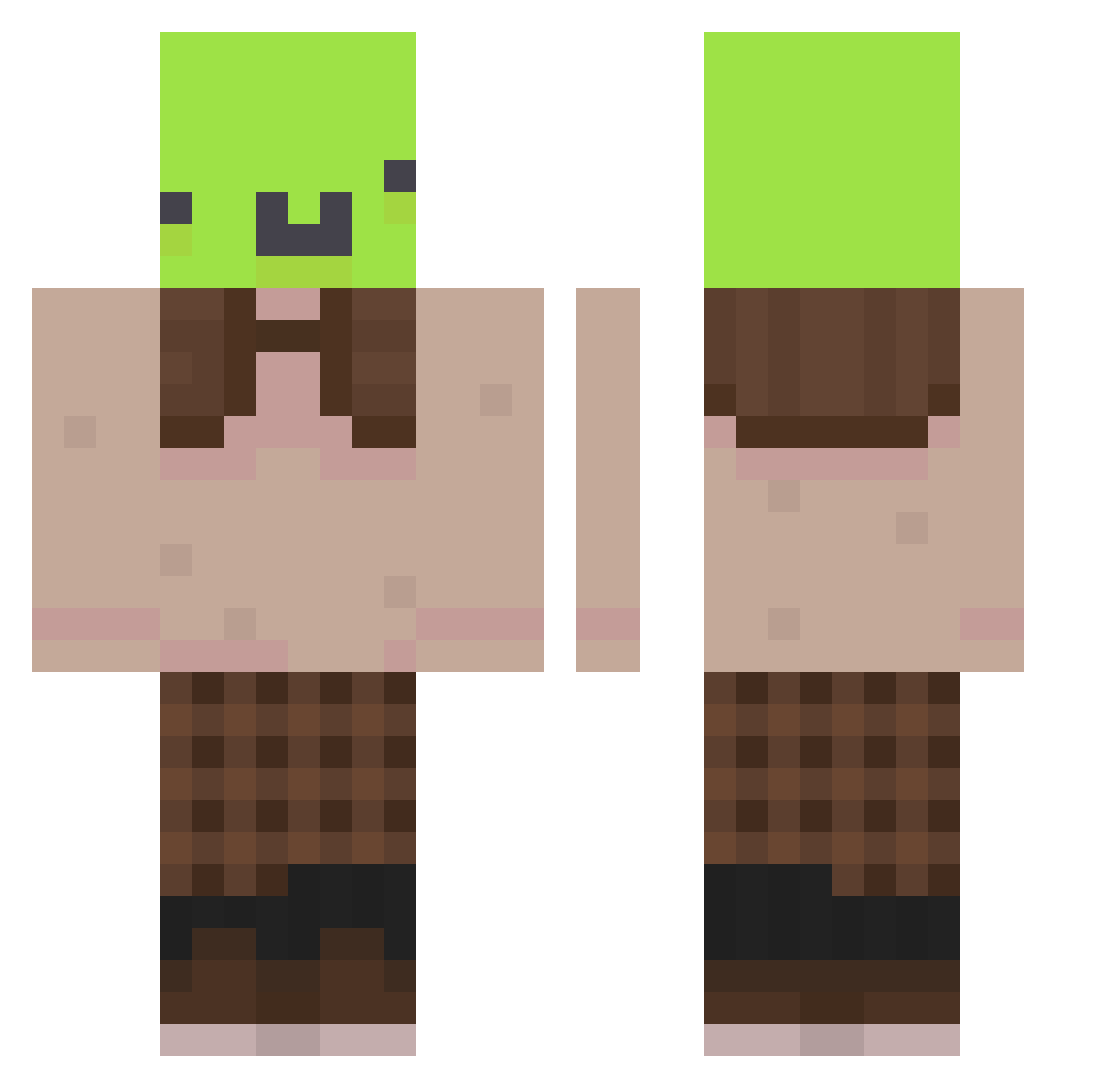 StGraal Minecraft skin, front and back view