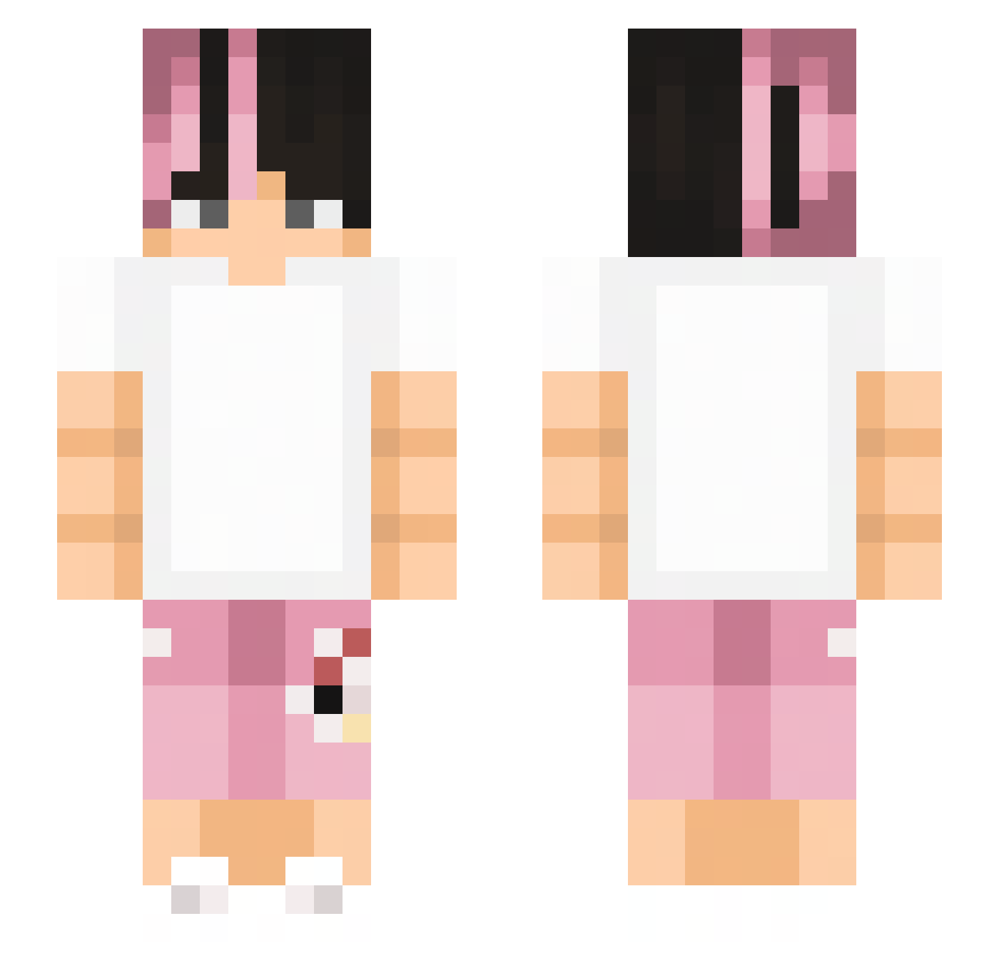 BandoBoai Minecraft skin, front and back view