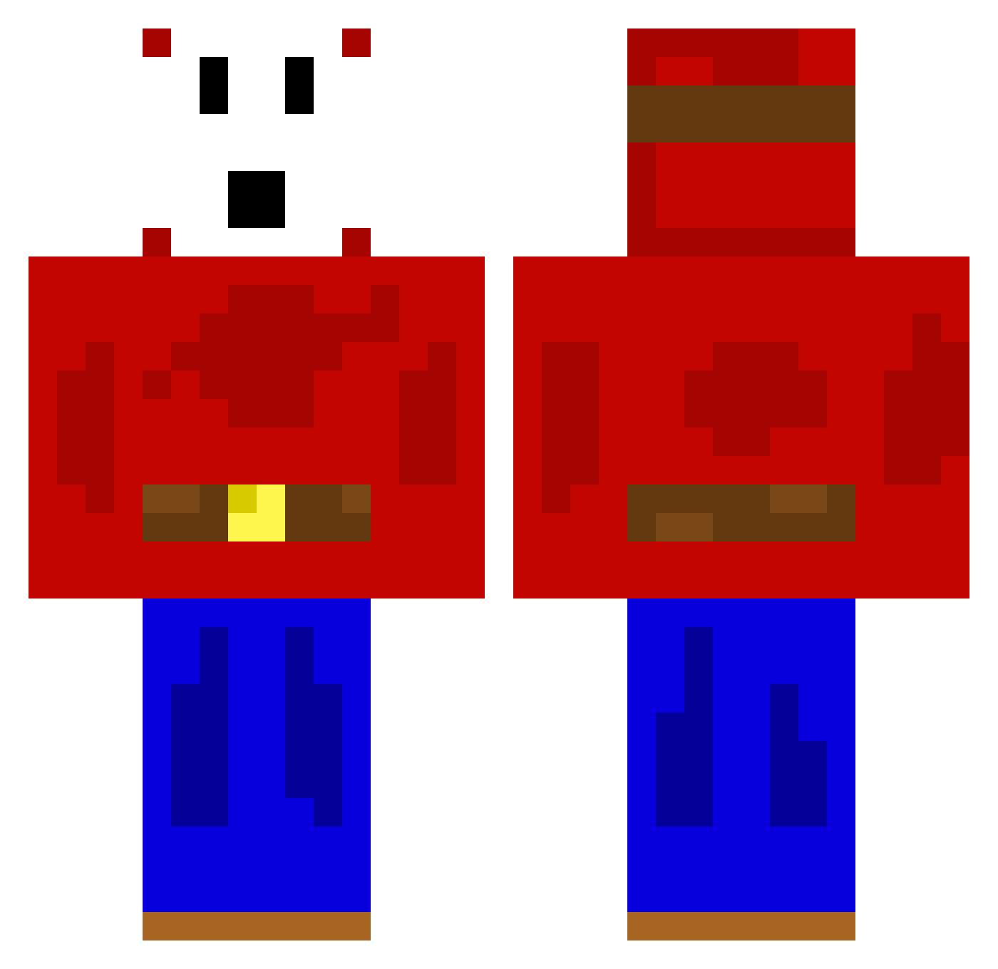 shyguy404 Minecraft skin, front and back view