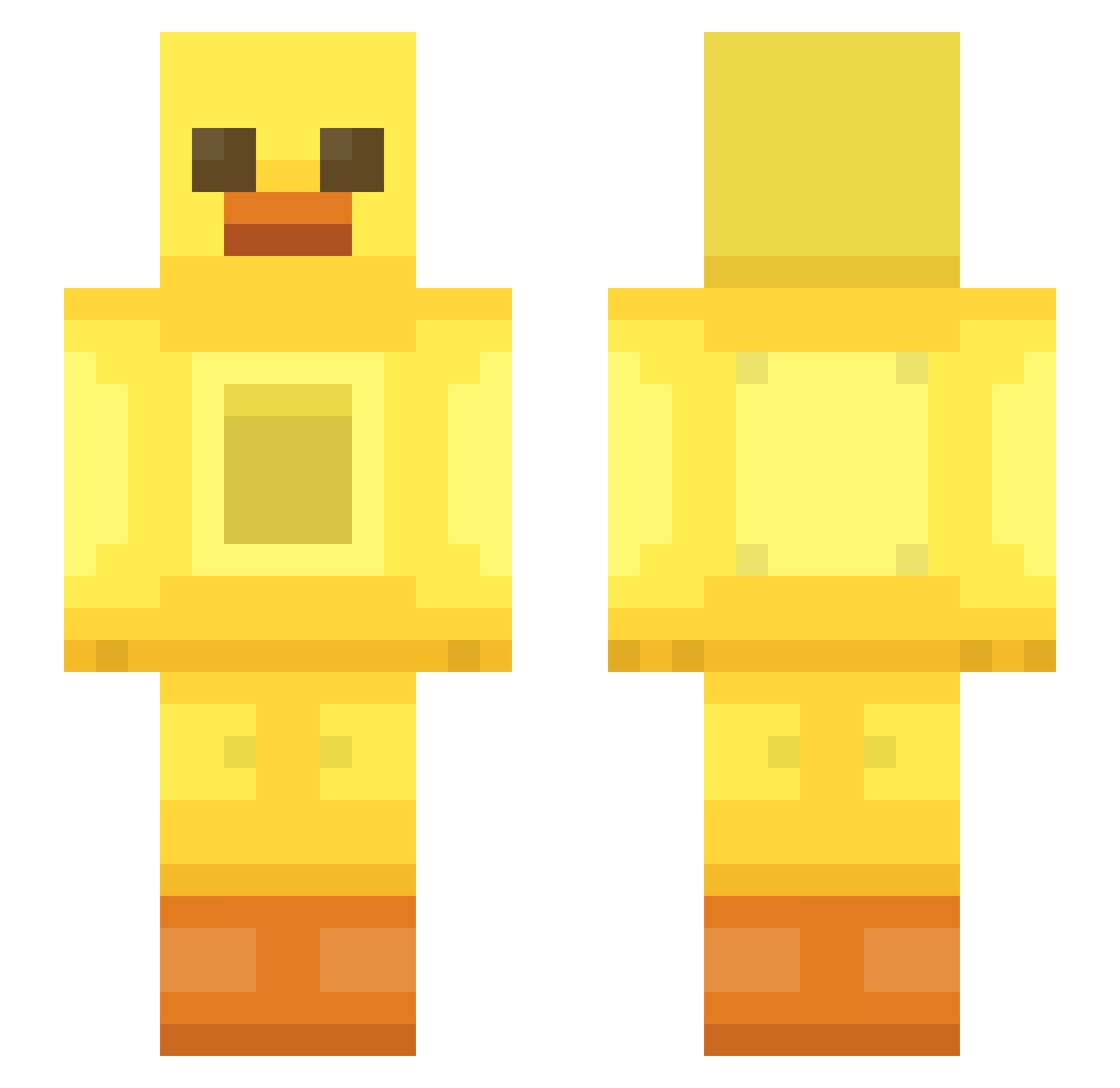 DUCK_78 Minecraft skin, front and back view