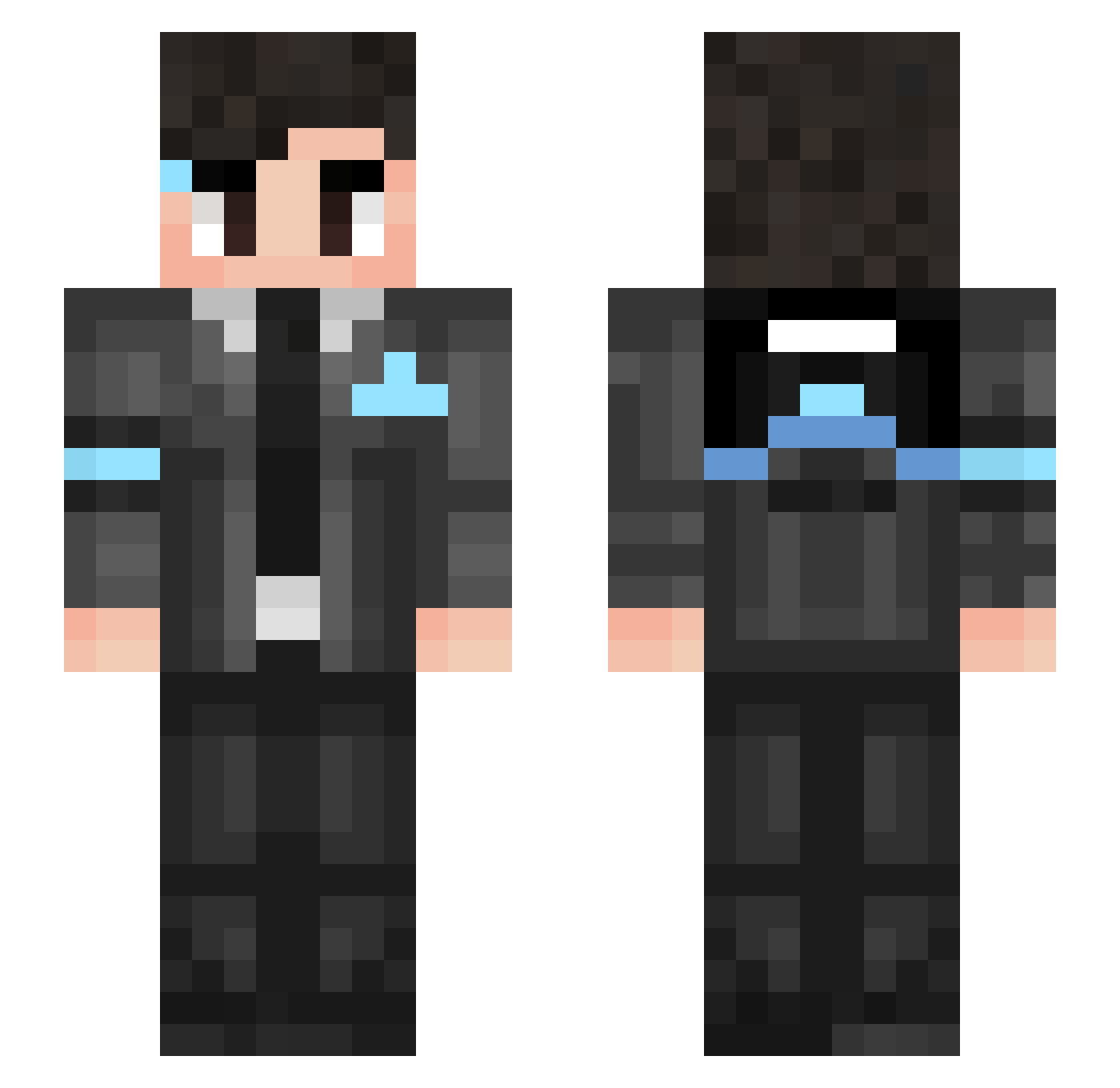 Keenleyritt Minecraft skin, front and back view