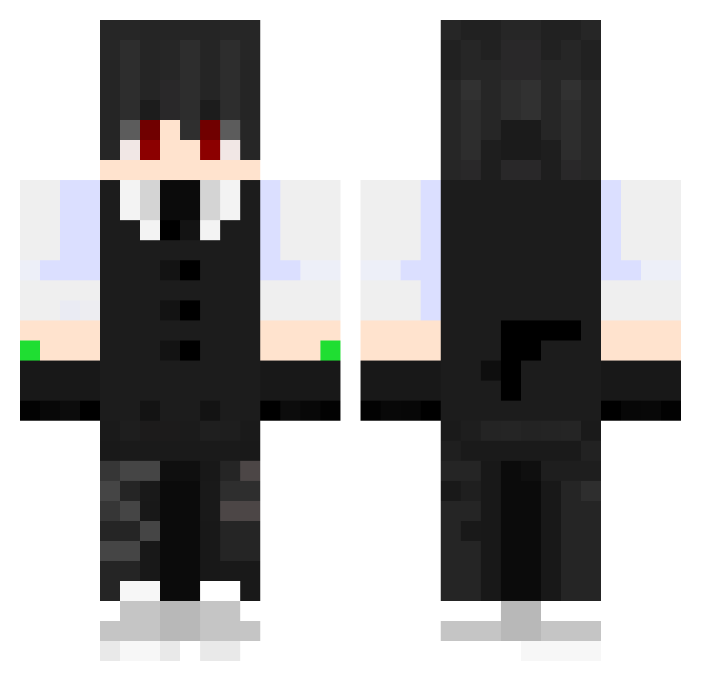 Jamsand Minecraft skin, front and back view