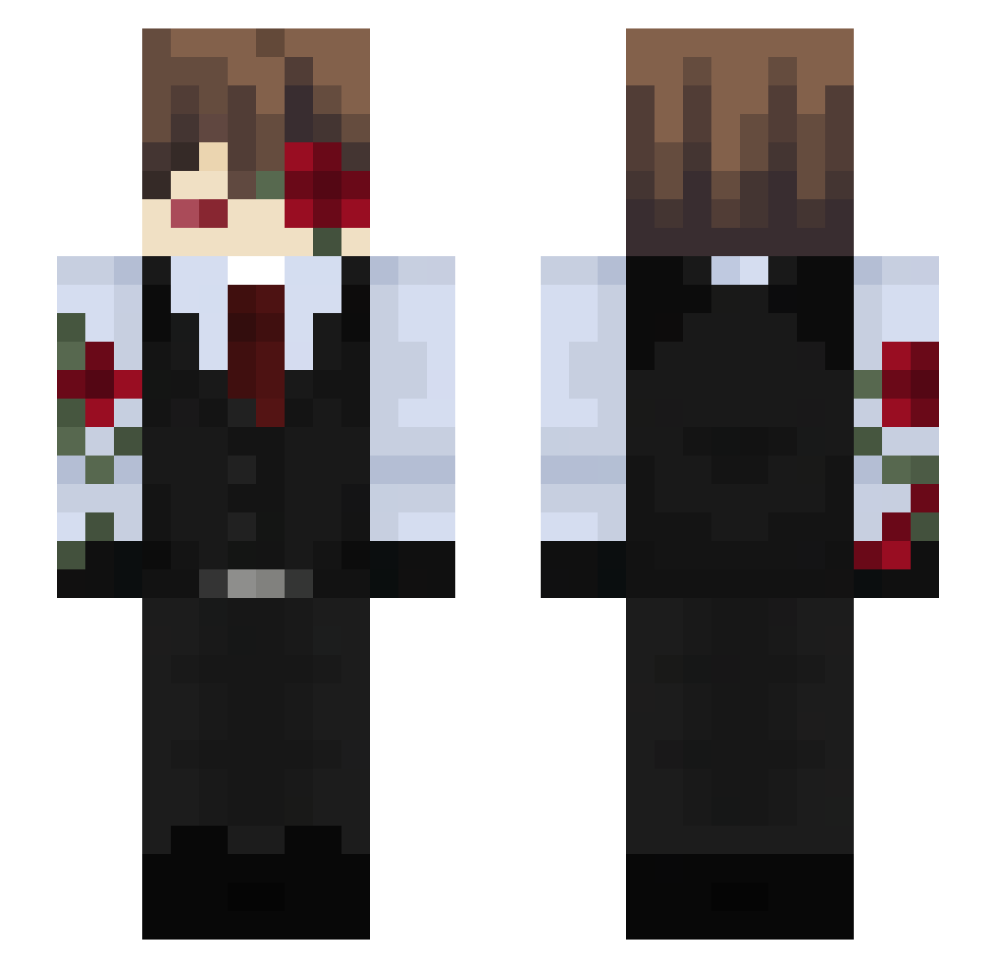 VeposS Minecraft skin, front and back view