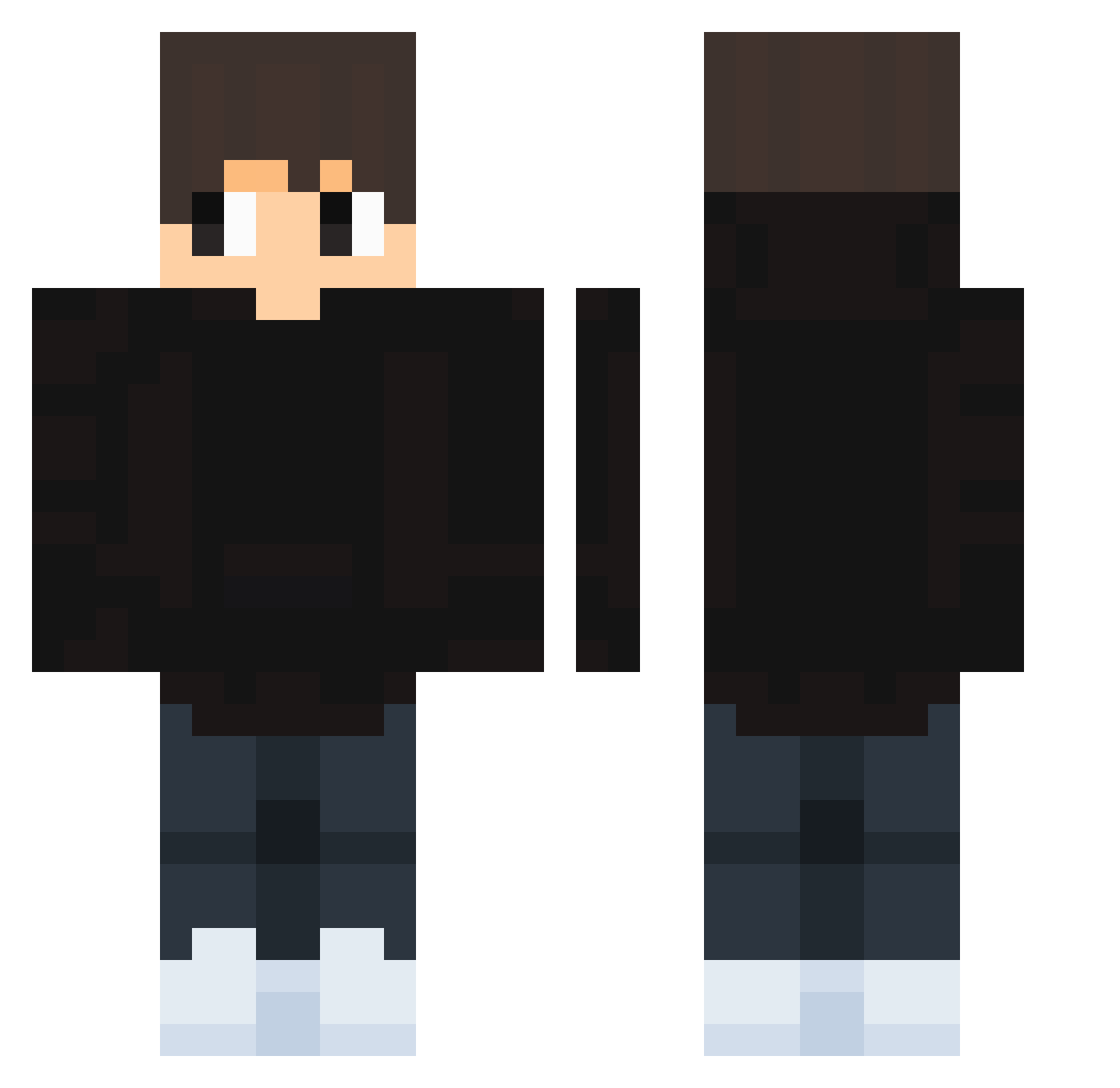 Nazar976 Minecraft skin, front and back view