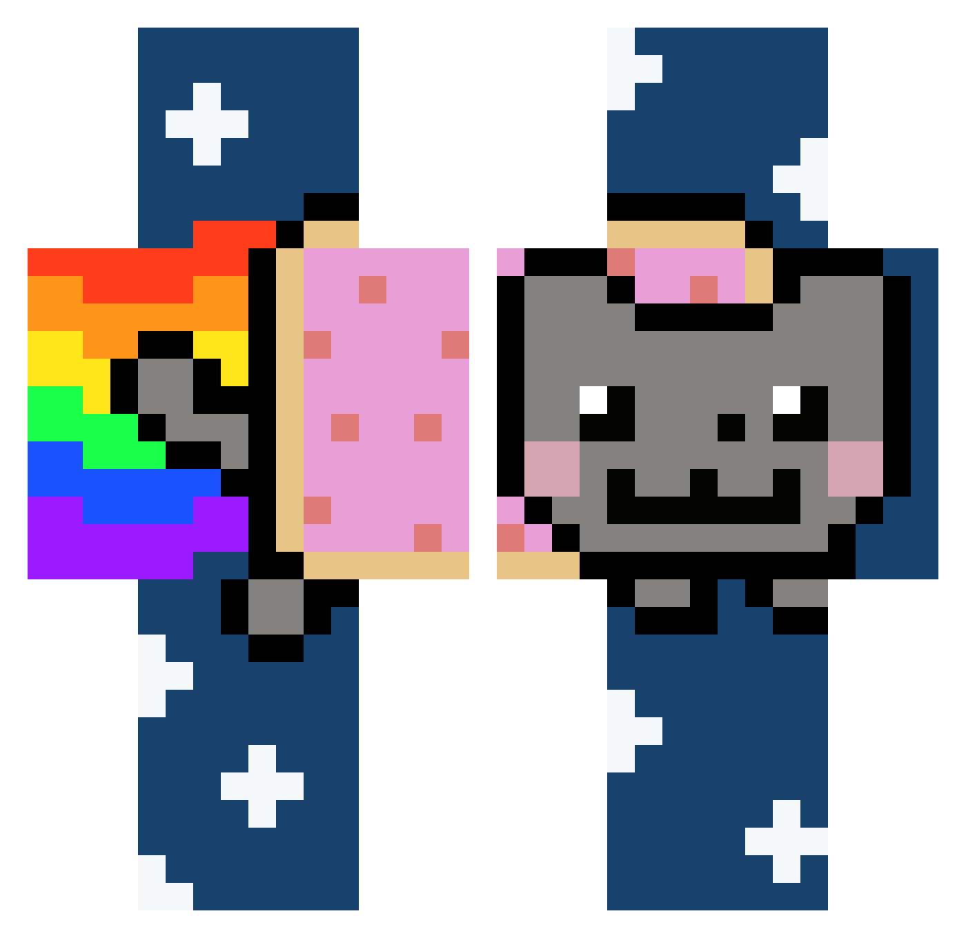 eeshp Minecraft skin, front and back view