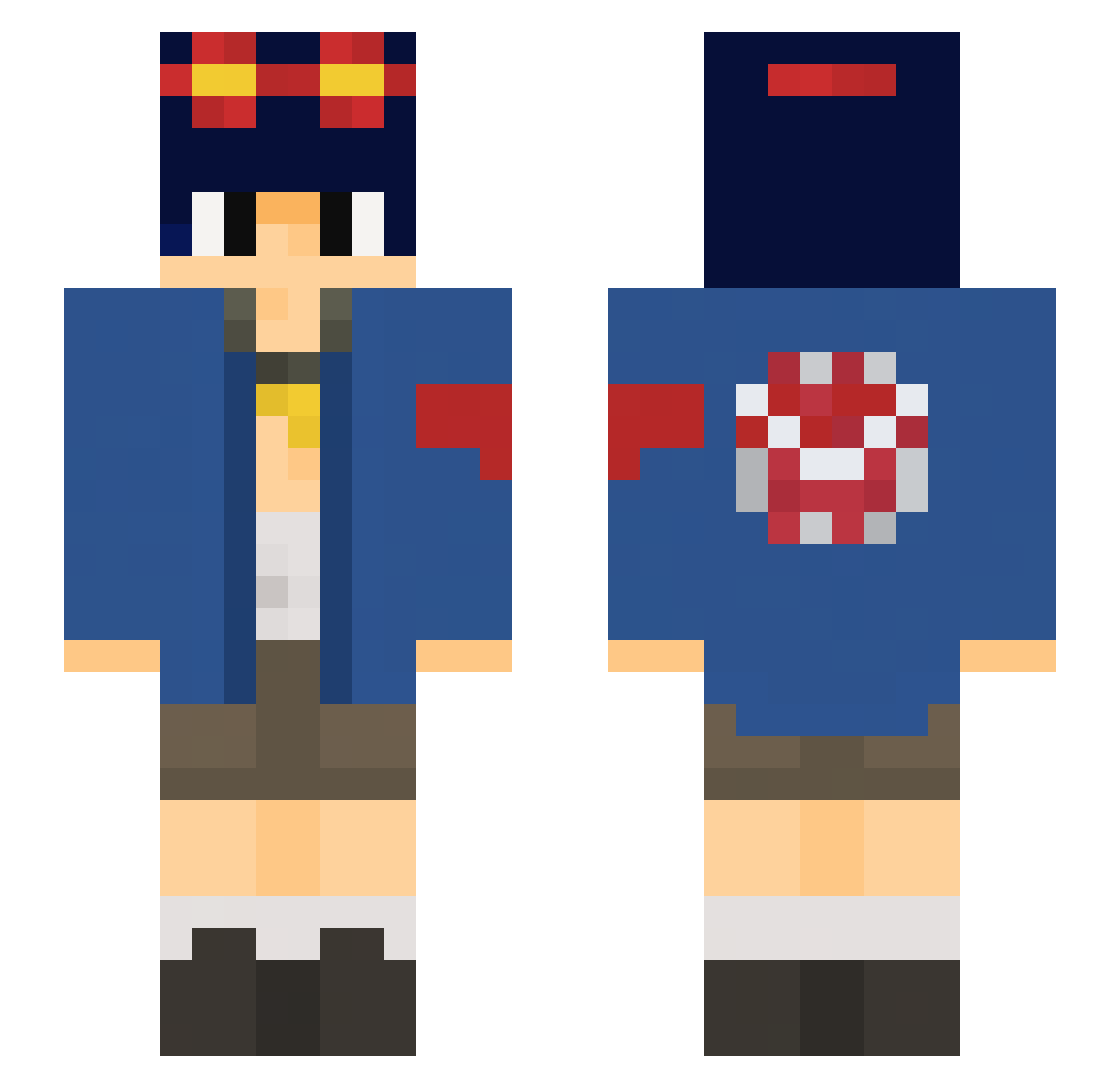 MrOhioSigmaRizzy Minecraft skin, front and back view