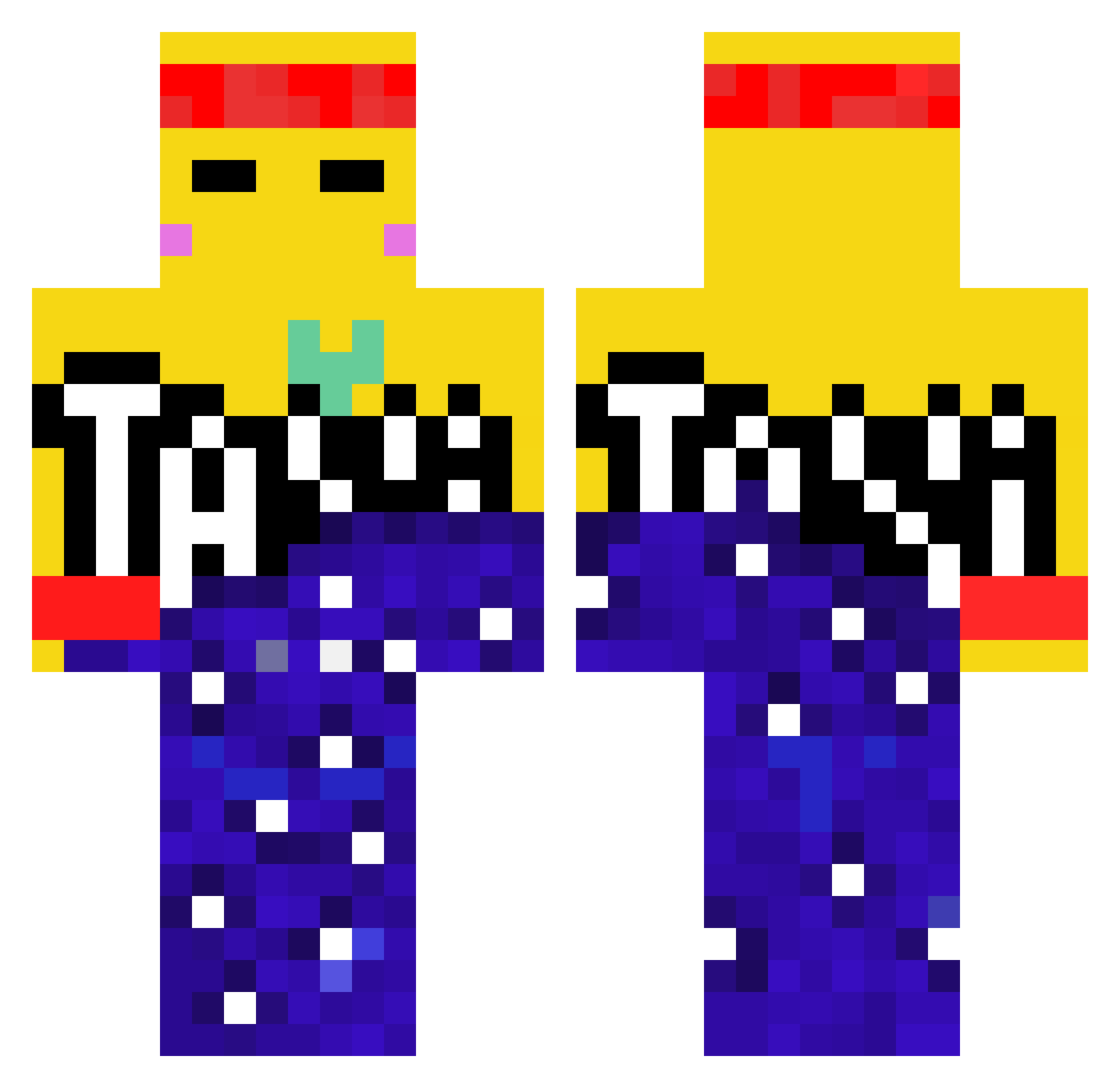 taxisofor Minecraft skin, front and back view