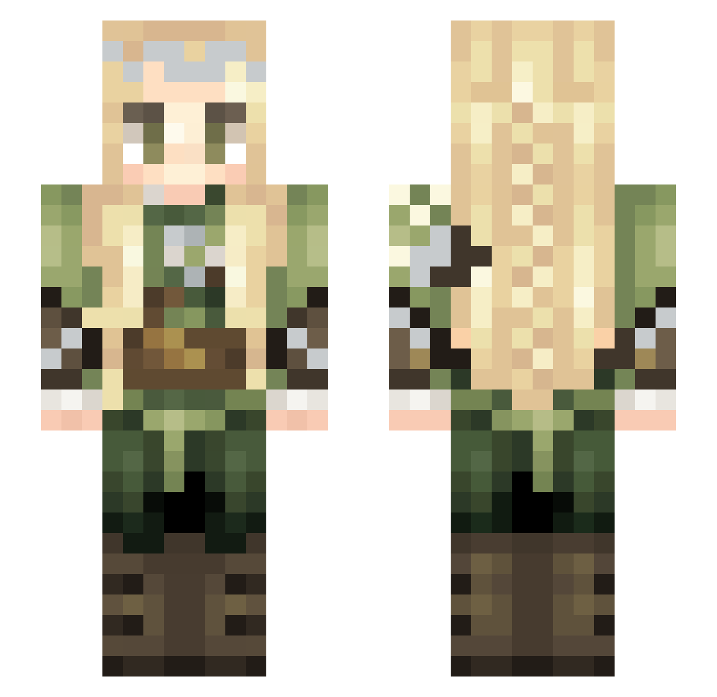 xXMarT1naXx Minecraft skin, front and back view