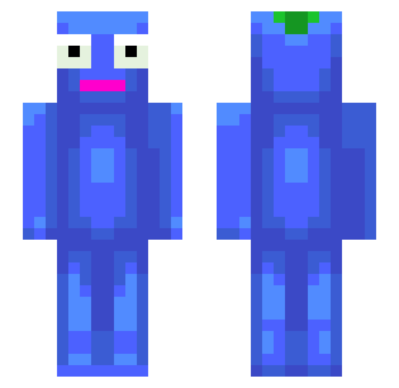 Steffonni Minecraft skin, front and back view