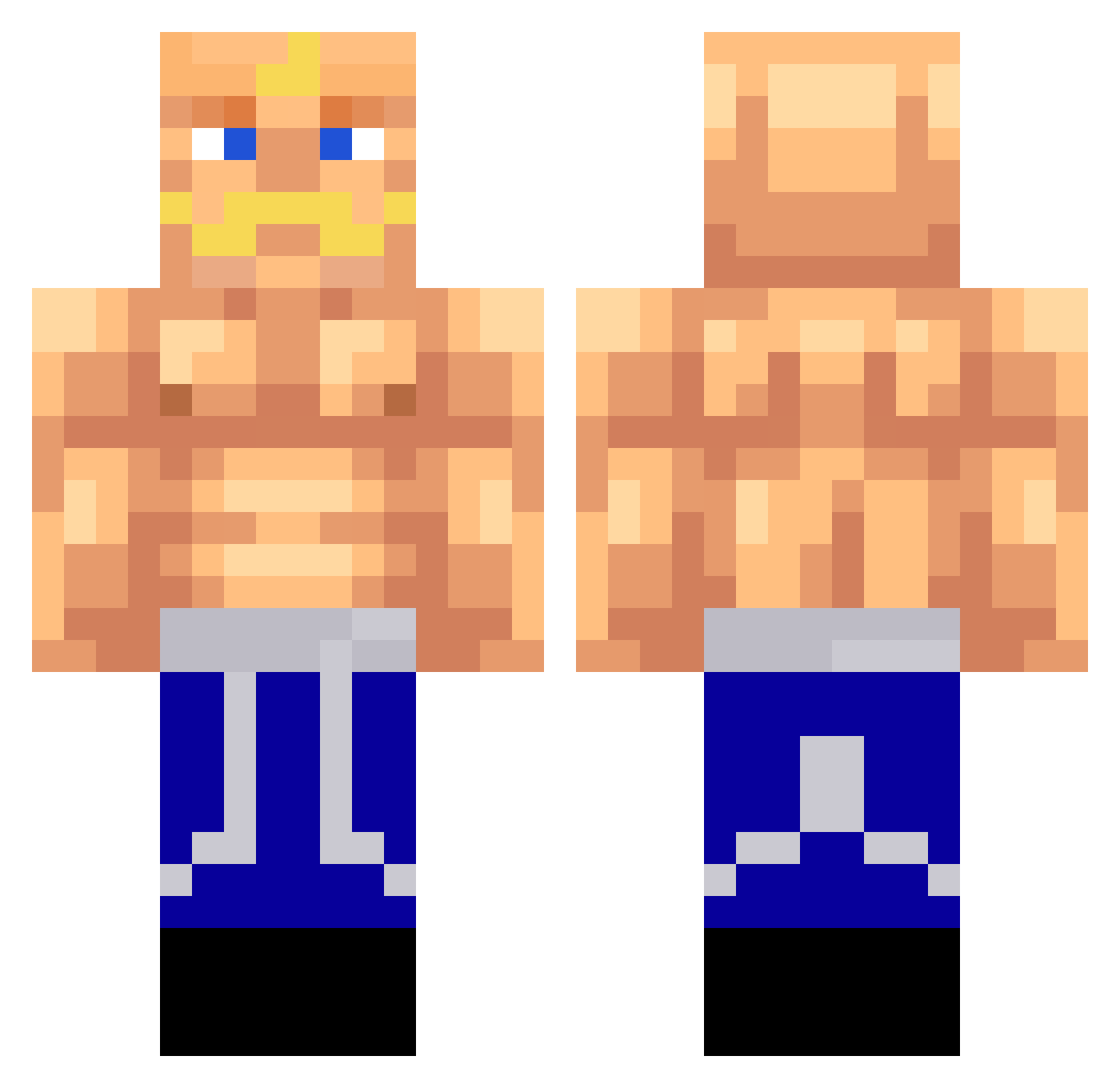 A_Fyust Minecraft skin, front and back view