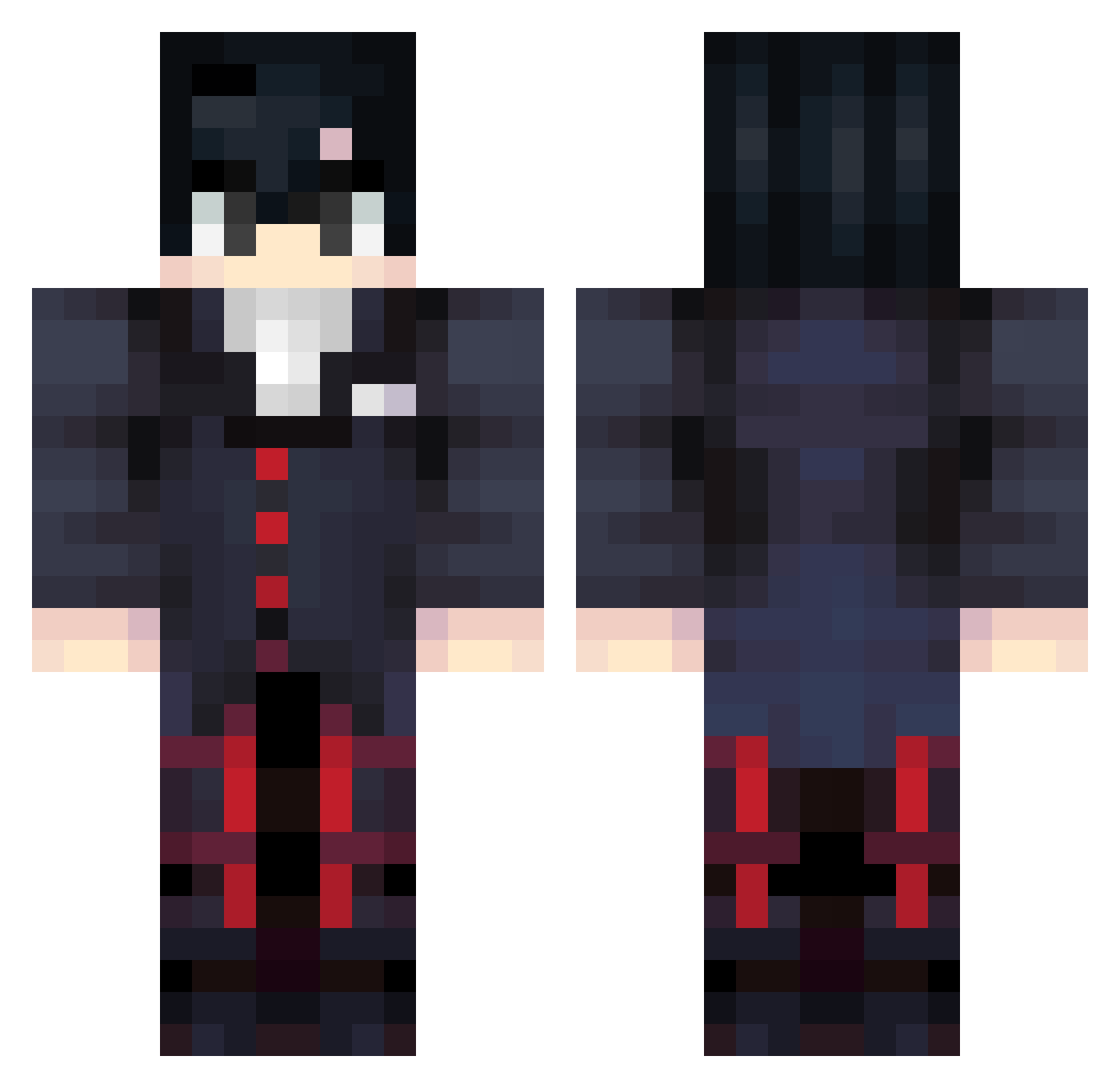 Yue_Xuan Minecraft skin, front and back view